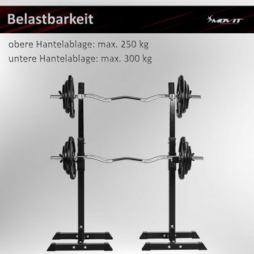 MOVIT Hantelbank Squat Rack 2er Set, Langhantelständer, (Set, 2er Set), verstellbare Langhantelständer, Home-Gym Hantelablage, 2 Кольора(ів)
