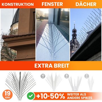 Konzept 11 Taubenspikes Vogelabwehr Spikes aus Edelstahl 5-rehig, 4-St.