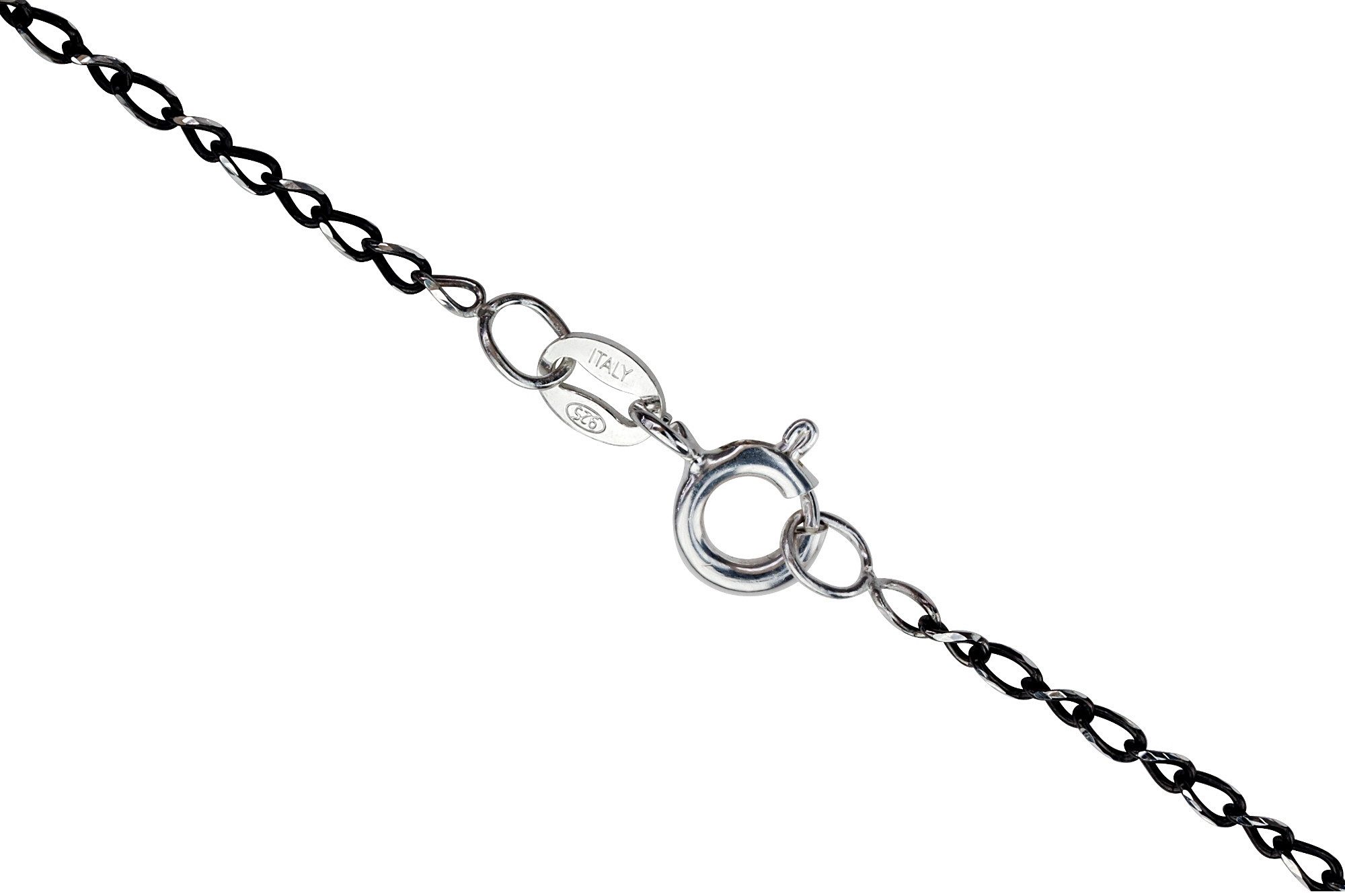 SILBERMOOS Gliederkette Feine Ankerkette im Bicolor-Effekt, 925 Sterling Silber