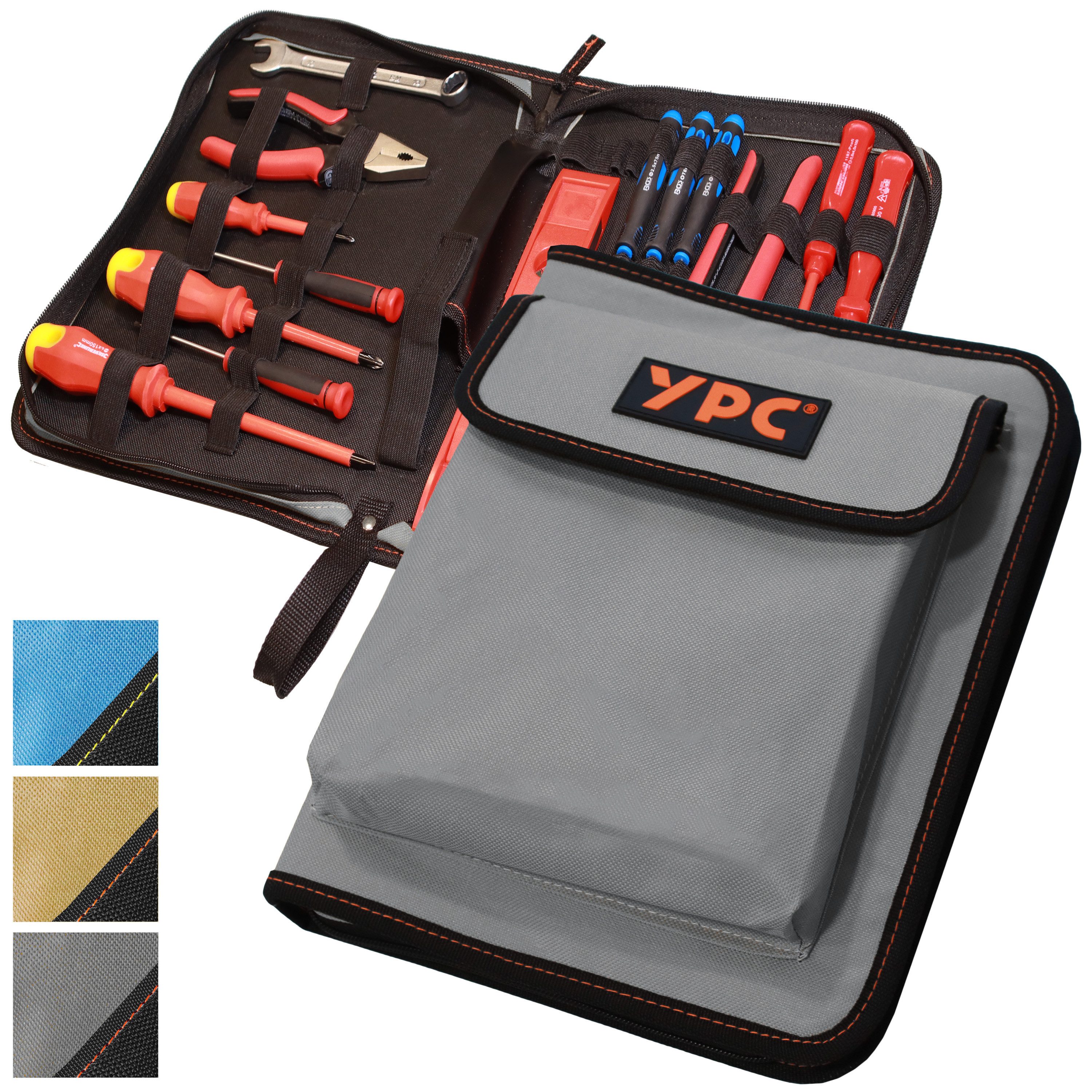 YPC Werkzeugtasche "ZipCaddy XL" Werkzeug Organizer 31x23x5cm, reißfest, robust, wasserabweisend, stabil, modern