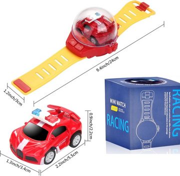 autolock RC-Auto Mini Fernbedienung Auto Uhr Spielzeug Remote Control Car Watch Toys, 2,4 GHz Armbanduhr Spielzeug USB Elektrisches Spielzeugauto für Jungen