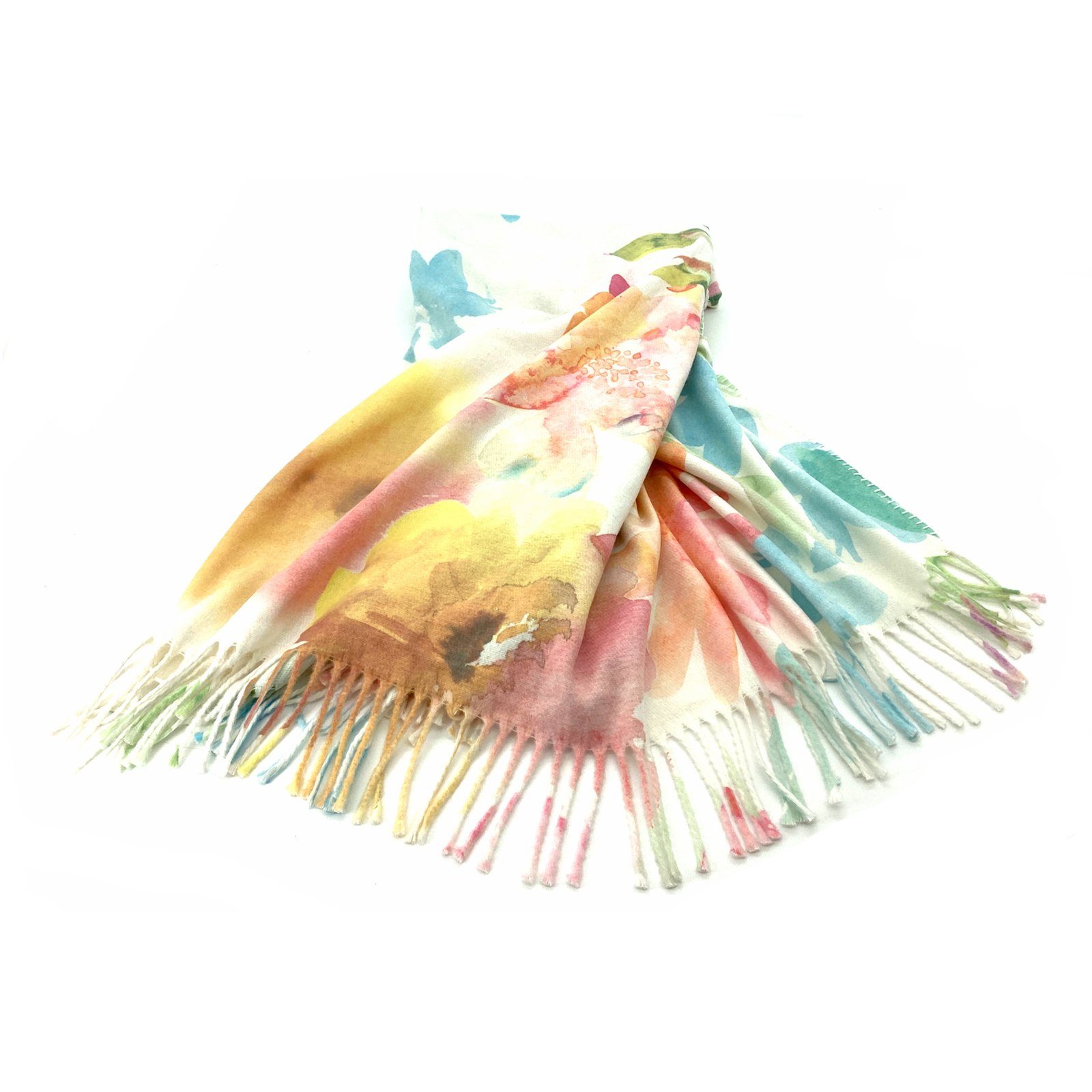 Wohndecke Hochwertige Fransen Kuscheldecke Flowers Garten, günstig online kaufen