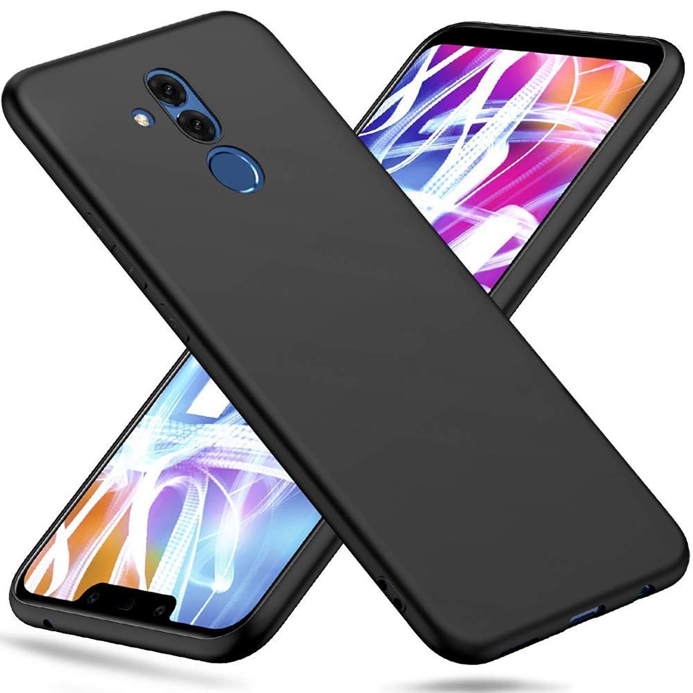 CoolGadget Handyhülle Black Series Handy Hülle für Huawei Mate 20 Lite 6,3 Zoll, Edle Silikon Schlicht Schutzhülle für Huawei Mate 20 Lite Hülle