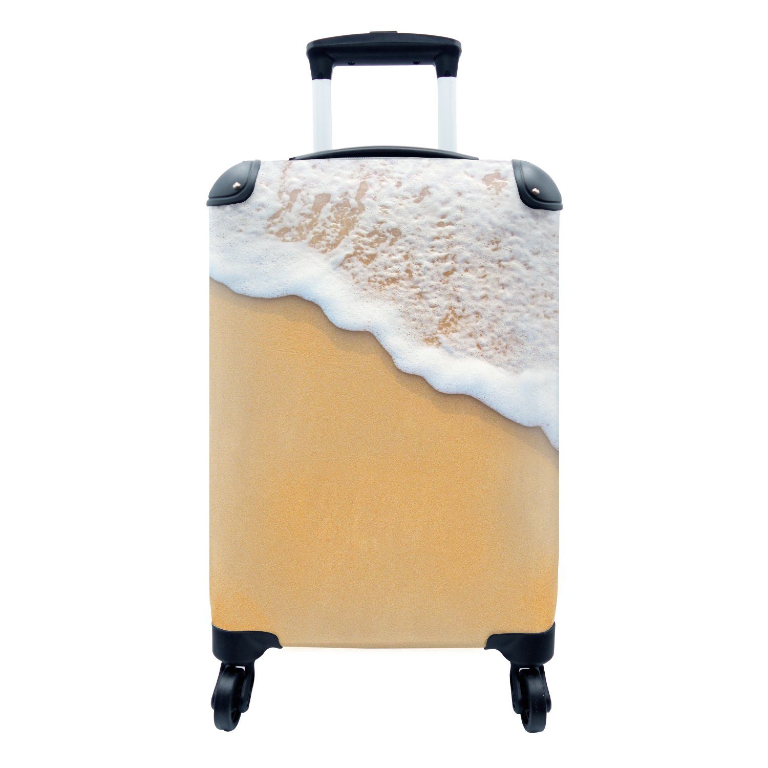 Rollen, Strand Sommer, rollen, - mit 4 Reisetasche Handgepäck für Ferien, Wasser Tropisch Handgepäckkoffer Reisekoffer - - - MuchoWow Meer Trolley,