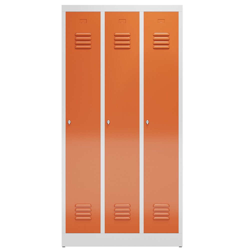 Steelboxx Spind 3er Spind Spindschrank Kleiderspind 180x90x50cm (1-St) Komp günstig online kaufen