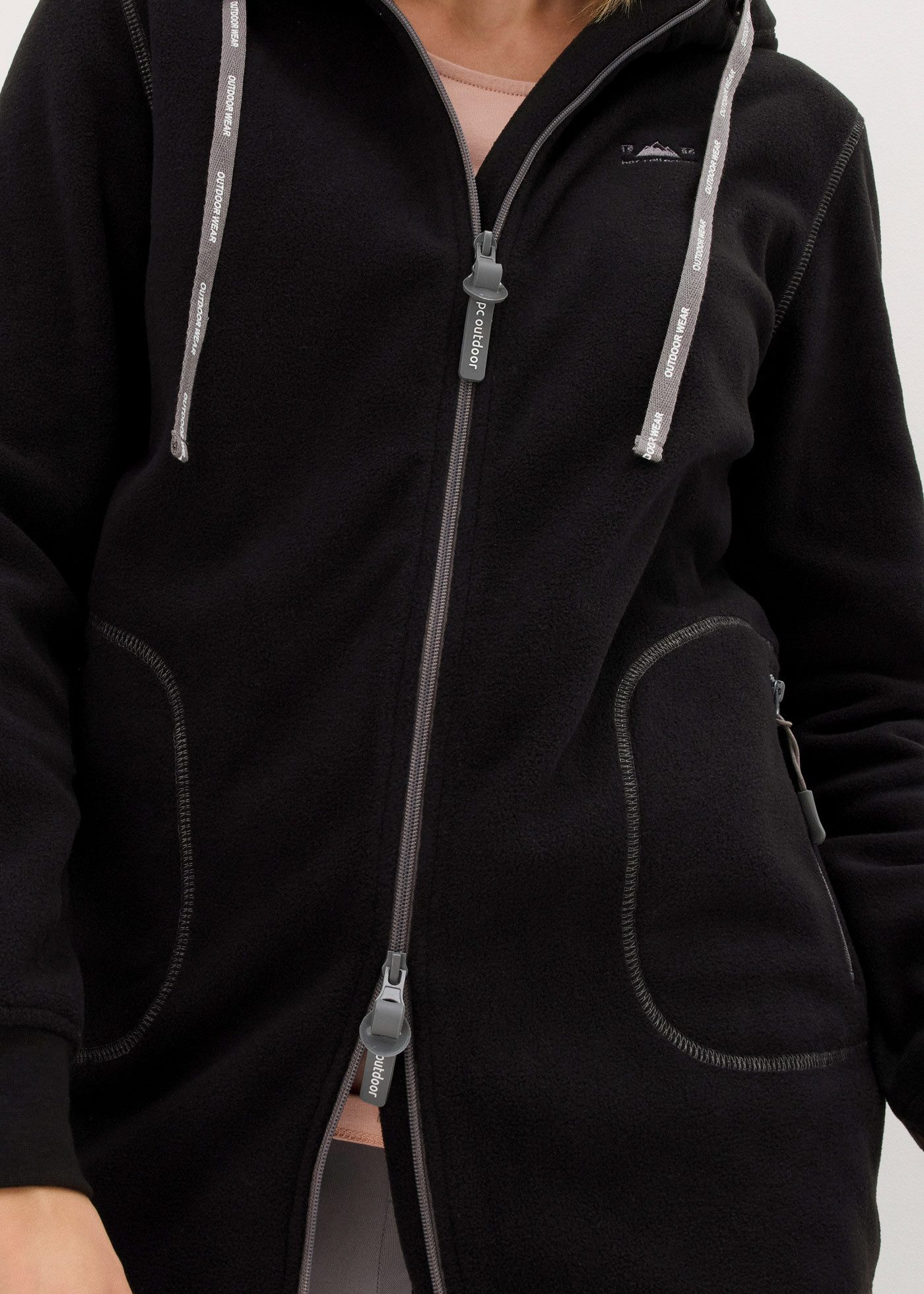 bonprix Fleecejacke A-Linien-Schnitt, Langarm-Design, aus 100% Polyester, Regular Fit – Bild 4 von 5
