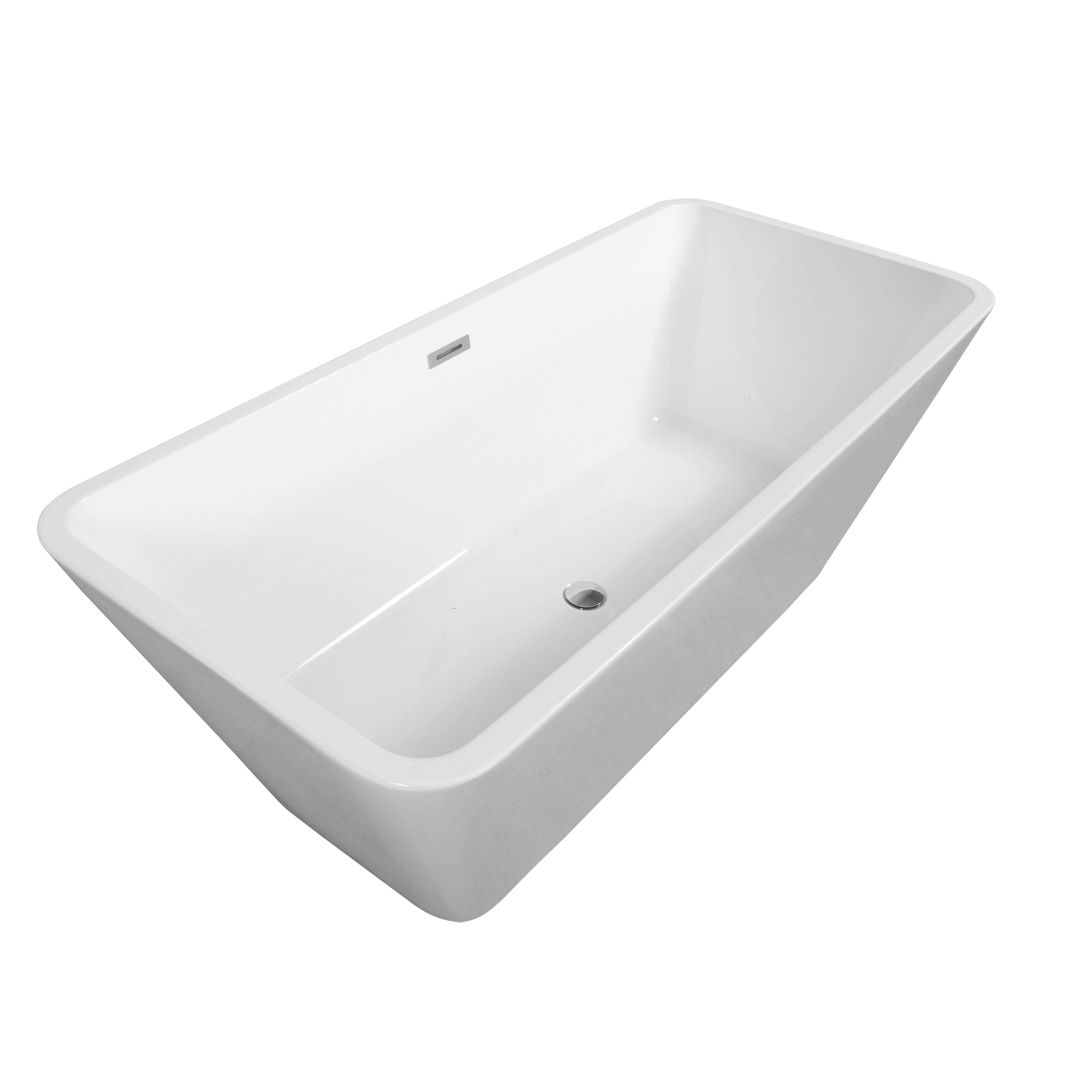 REDOM Badewanne Moderne Standbadewanne, Acryl, (mit Ablaufgarnitur)