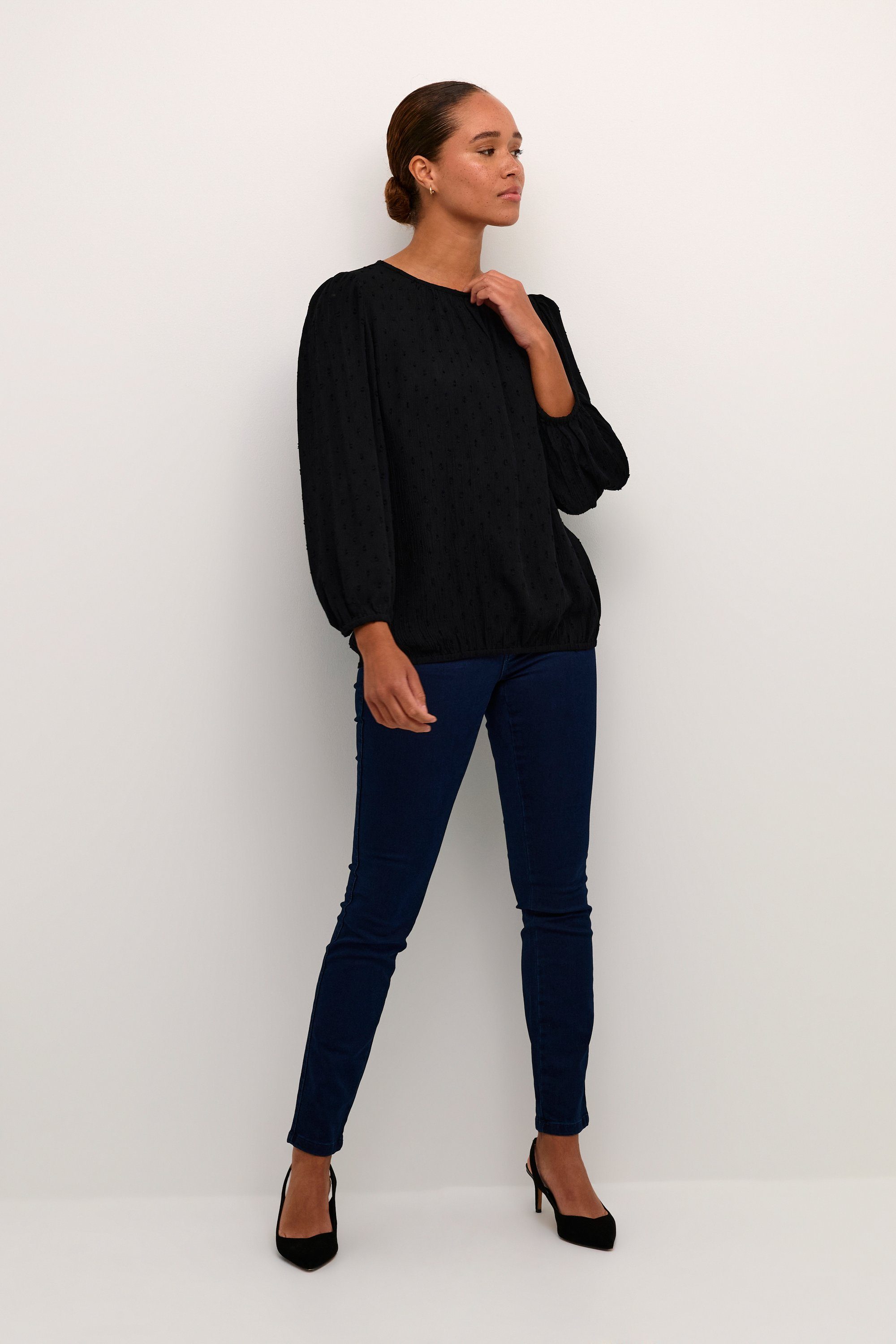 KAFFE Langarmbluse Langarm-Bluse KAwilma