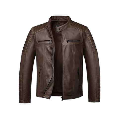 Amaci&Sons Lederjacke Ventura Lederjacke Echtleder Herren Biker Zipper Jacke