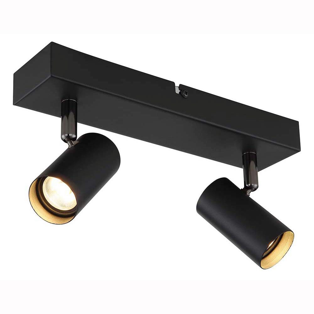 GLOBO LIGHTING LED Deckenleuchte, LED-Leuchtmittel fest verbaut, Warmweiß, Deckenleuchte LED Deckenlampe Wohnzimmerlampe Metall schwarz