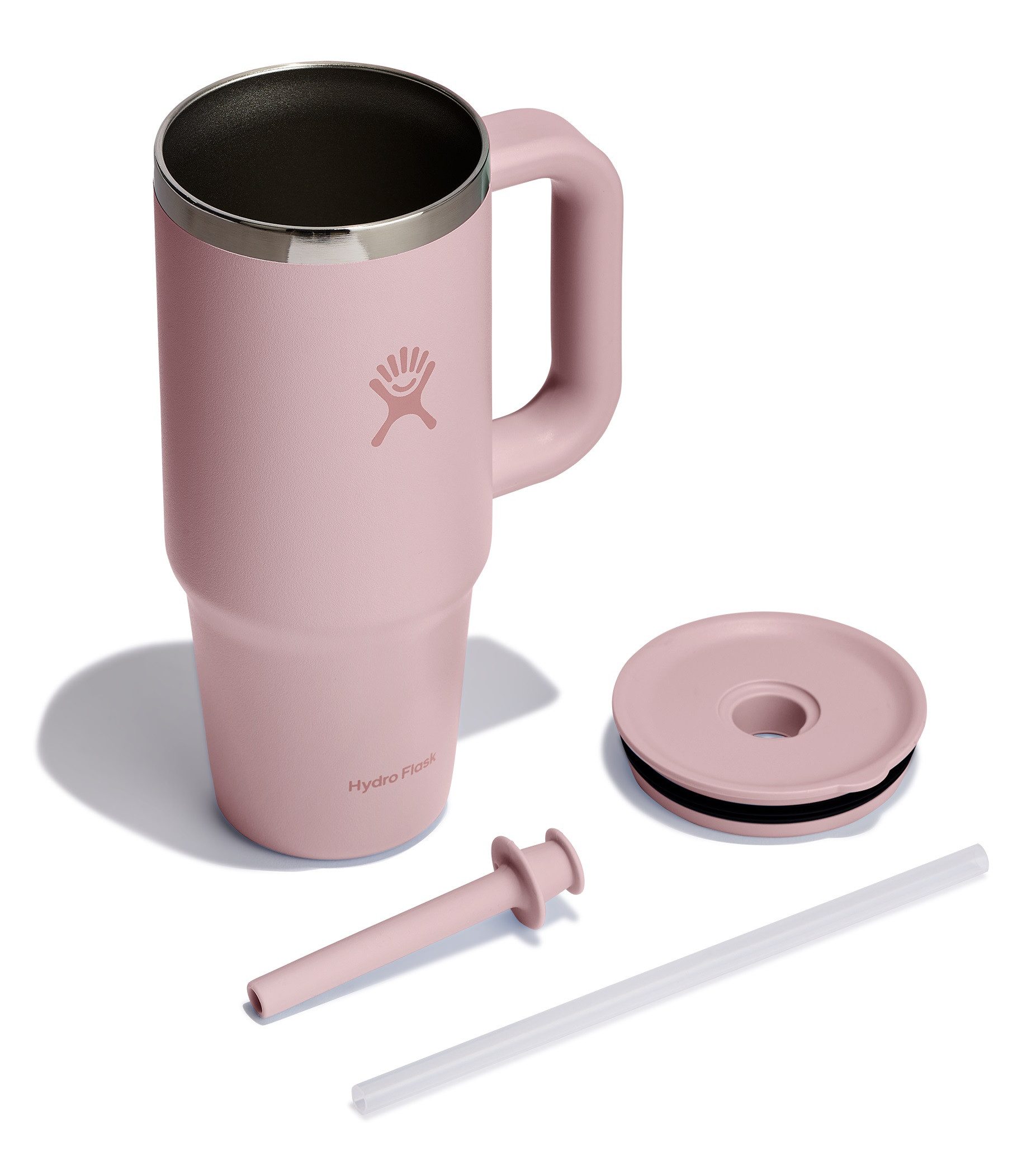 Hydro Flask Thermobecher All Around Travel Tumbler in den Größen 24 oz/ 32 oz / 40 oz, 1-tlg., Edelstahl, Thermo Cup mit Strohhalm, 709 ml/ 946 ml/ 1182 ml