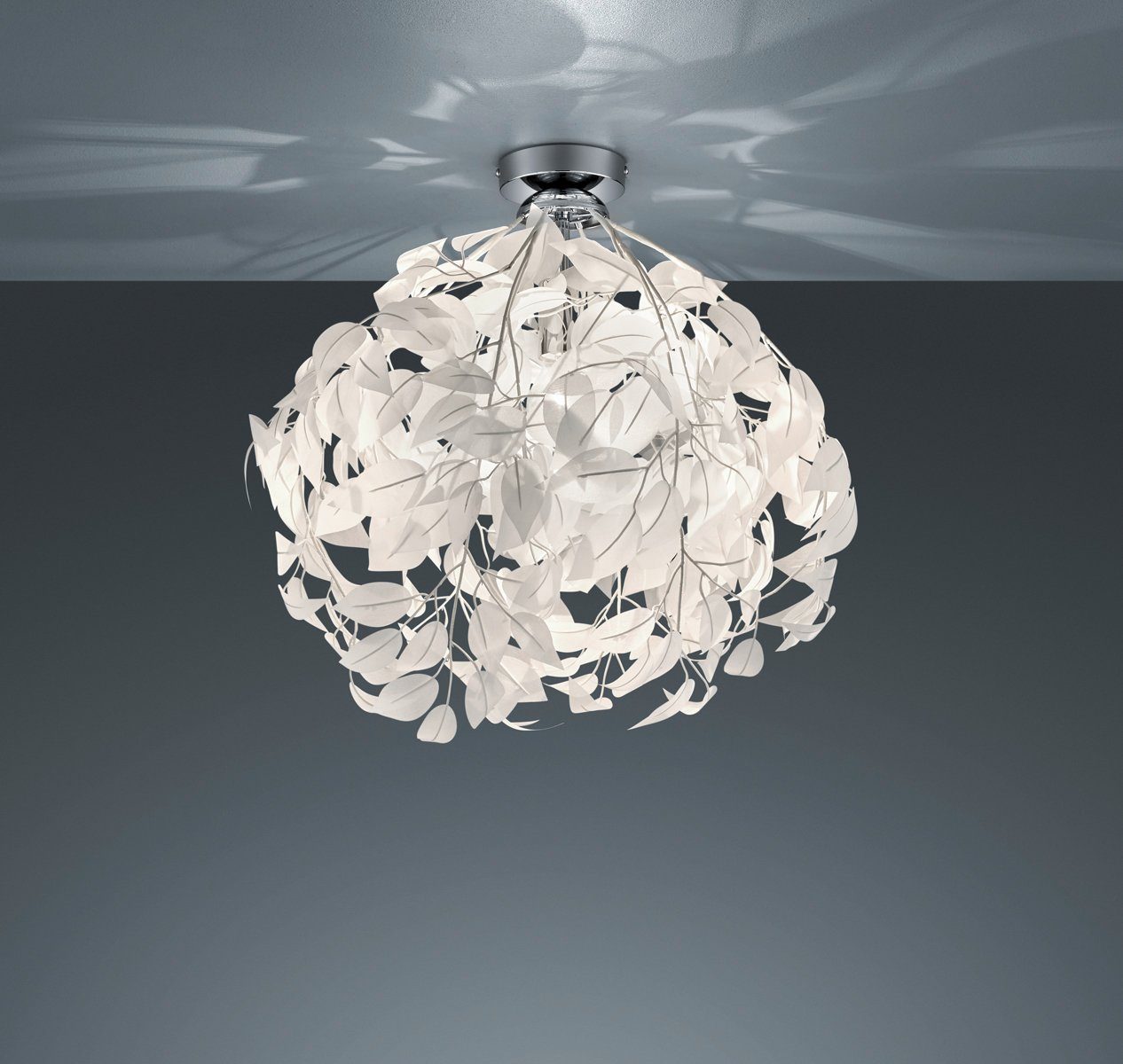 Reality Leuchten Deckenleuchte Leavy, E27 Deckenlampe mit Blätteroptik, Ø 3 günstig online kaufen