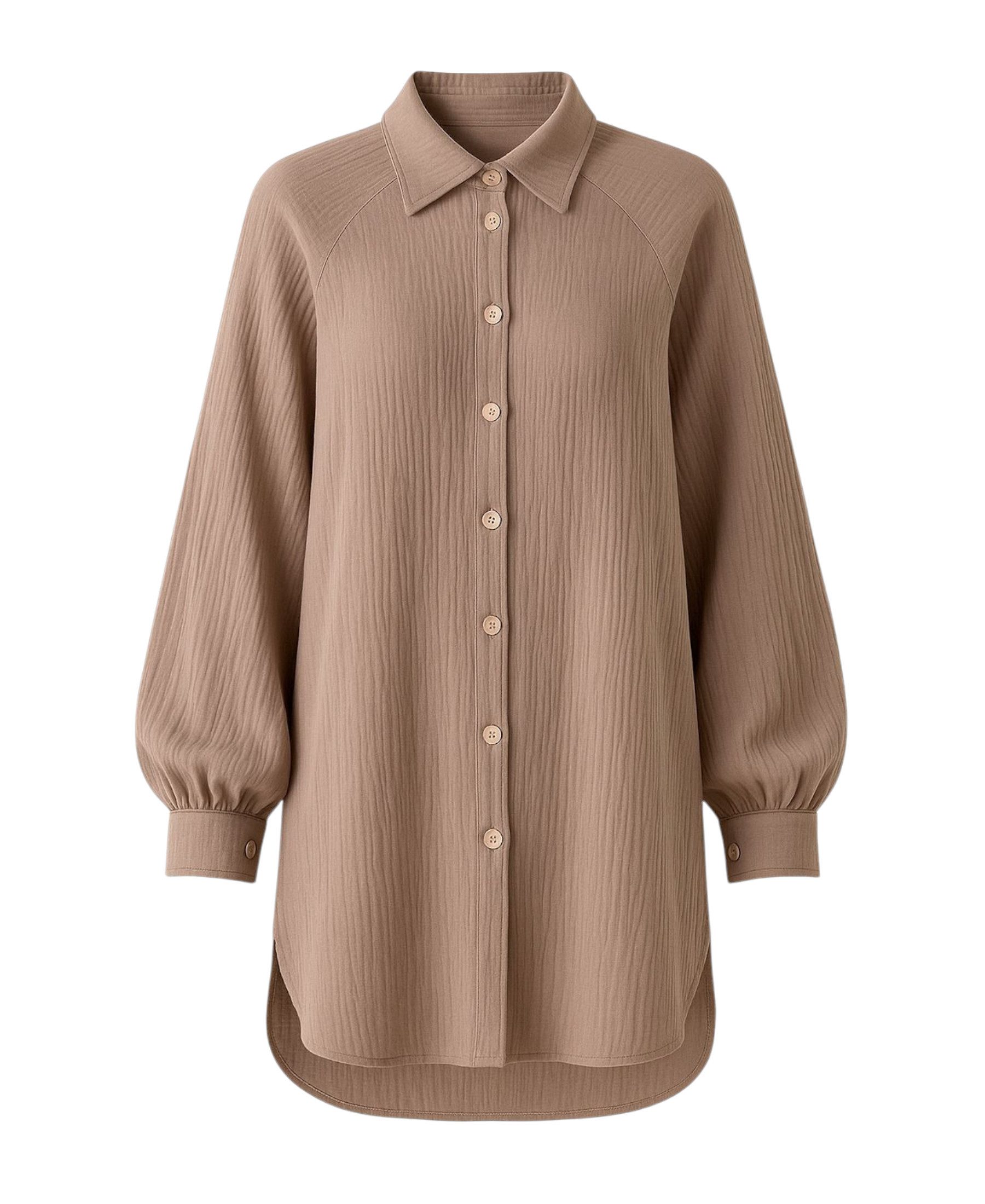 WENOR Hemdbluse Musselin Damen Oversize Hemd günstig online kaufen