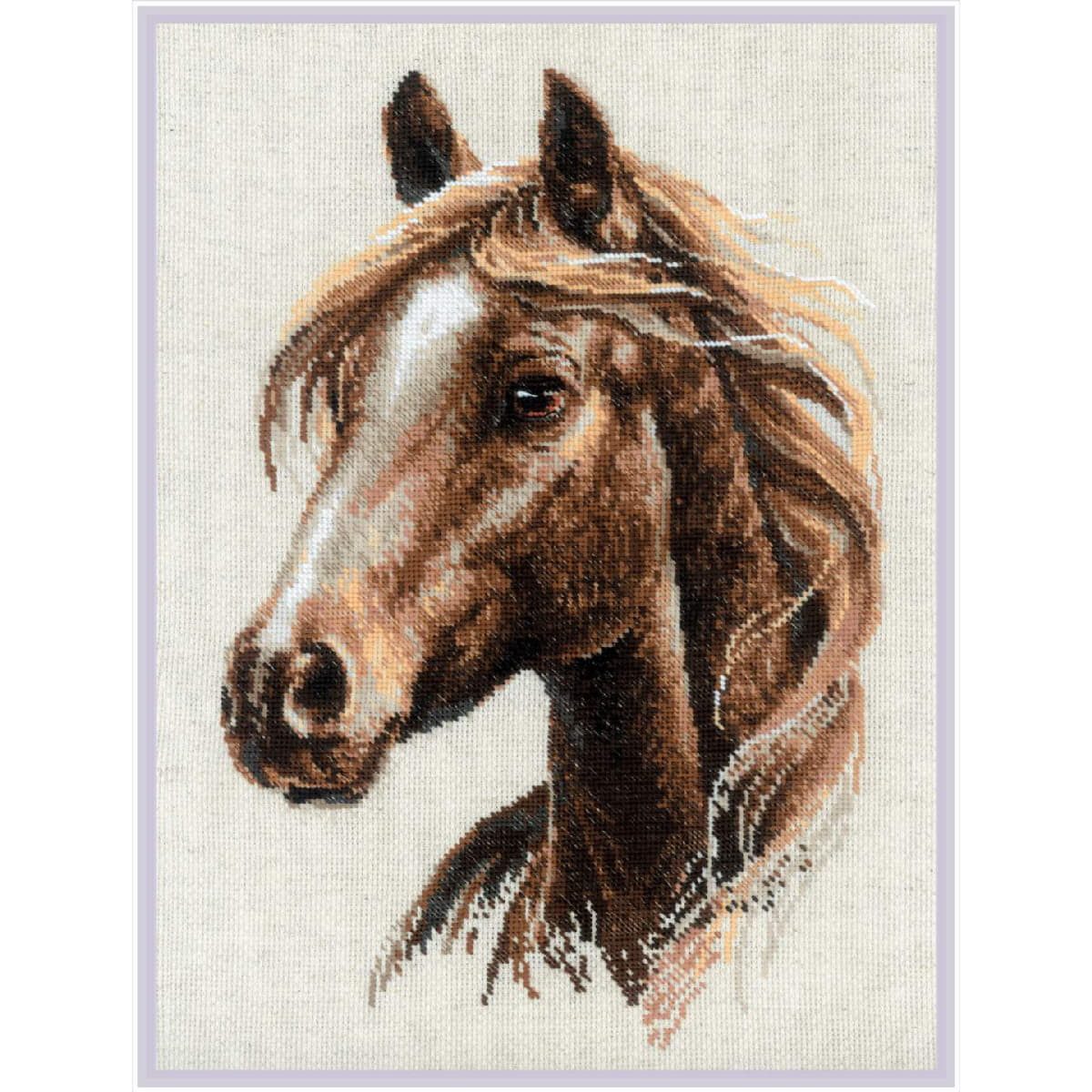 Riolis Kreativset Riolis Kreuzstich Stickpackung "Stolzer Geist", Zählmuster, 30x40cm, (embroidery kit by Marussia)