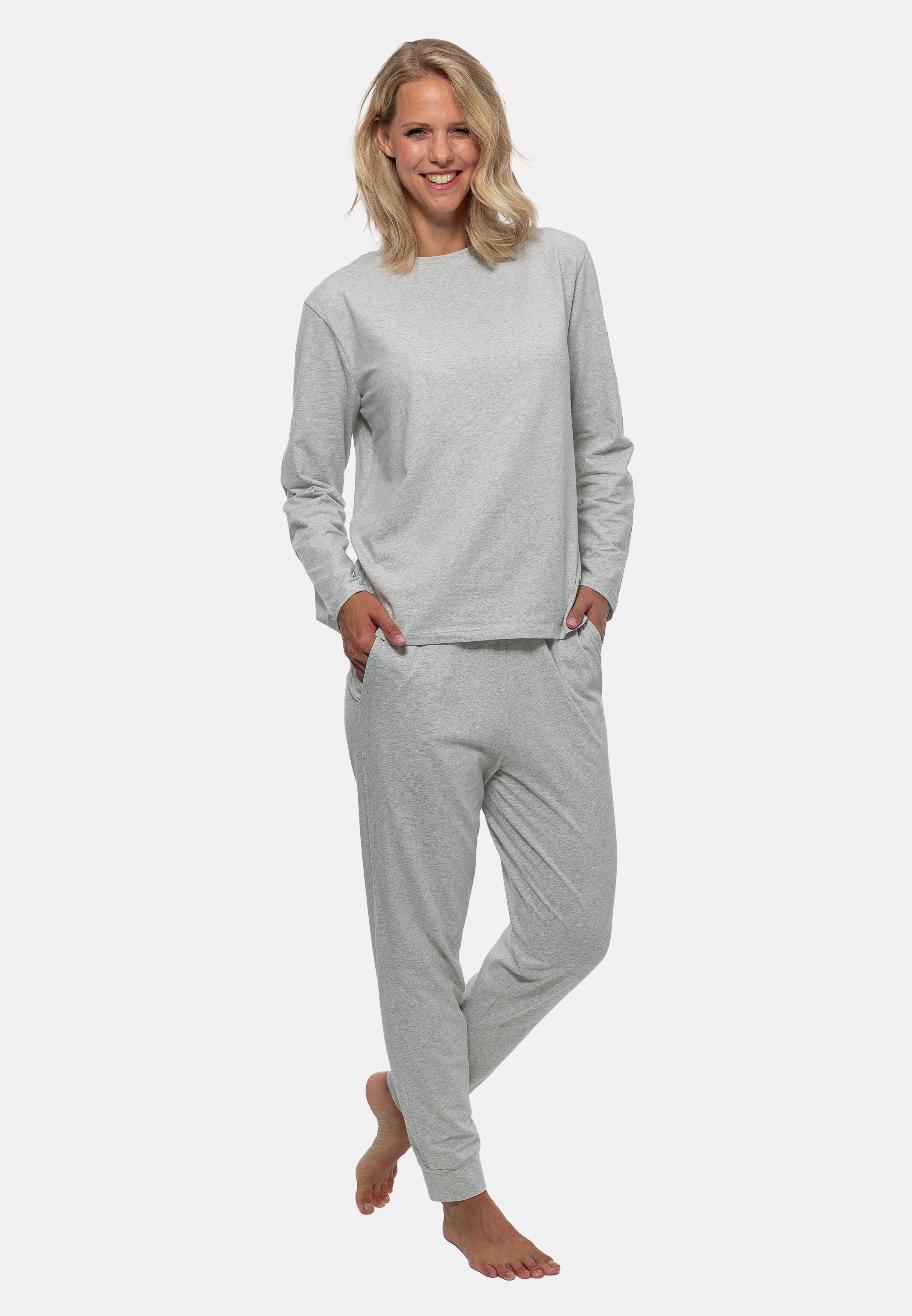 - Schiesser - 2 Baumwolle Grau (Set, Cotton Organic Schlafanzug tlg) Pyjama