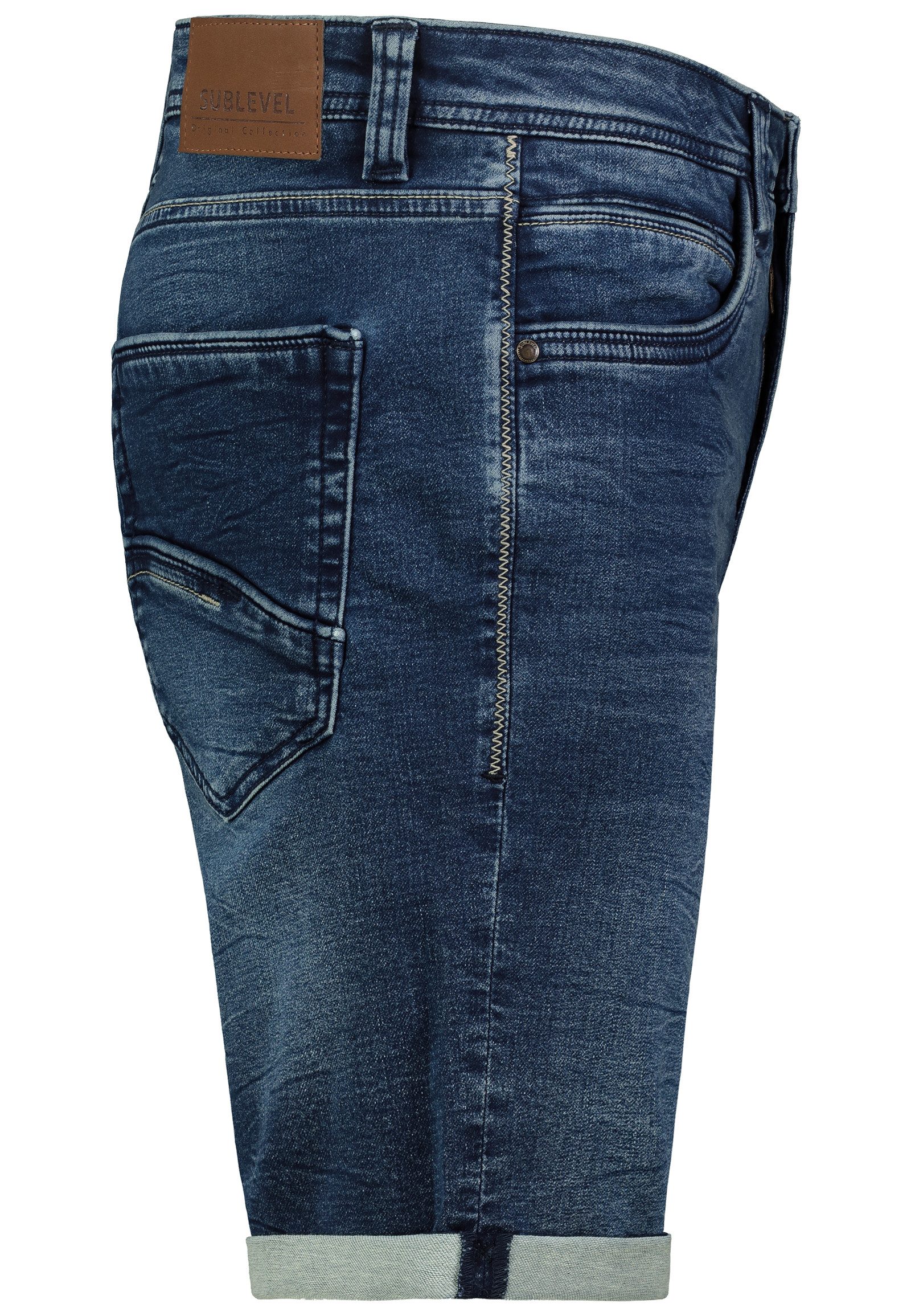 SUBLEVEL Jeansbermudas Herren Jeans Shorts kurze Hose 5 Pocket, Sommerhose, kurze Jeans, Bermudashorts