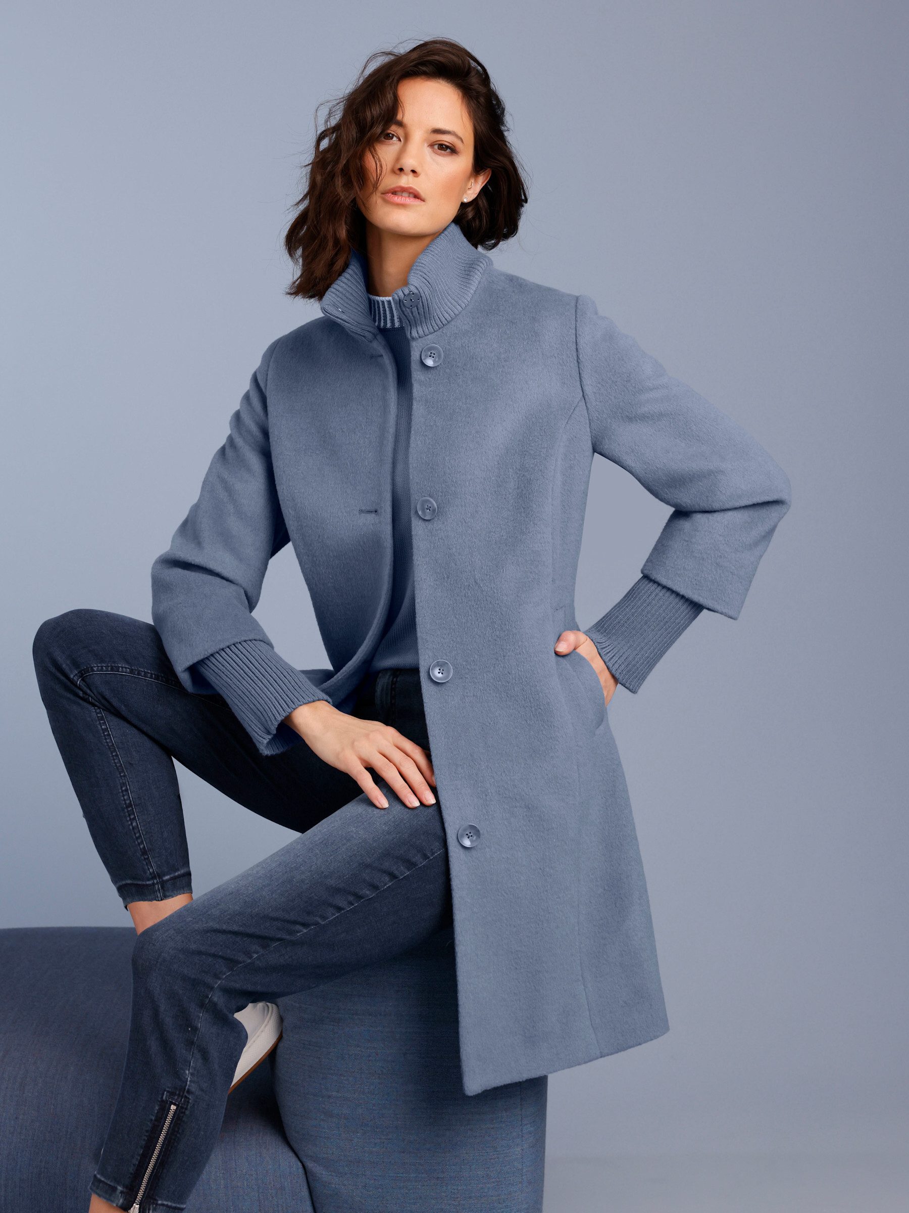 Manisa Langmantel Woll-Mix-Mantel