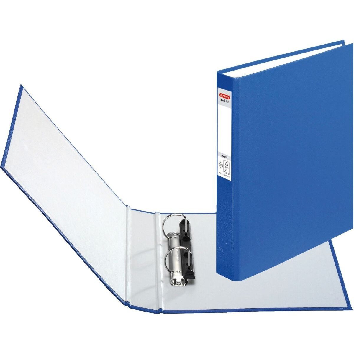 Herlitz Präsentationsordner Ringbuch A5 maX.file protect 2 Ringe 25mm blau