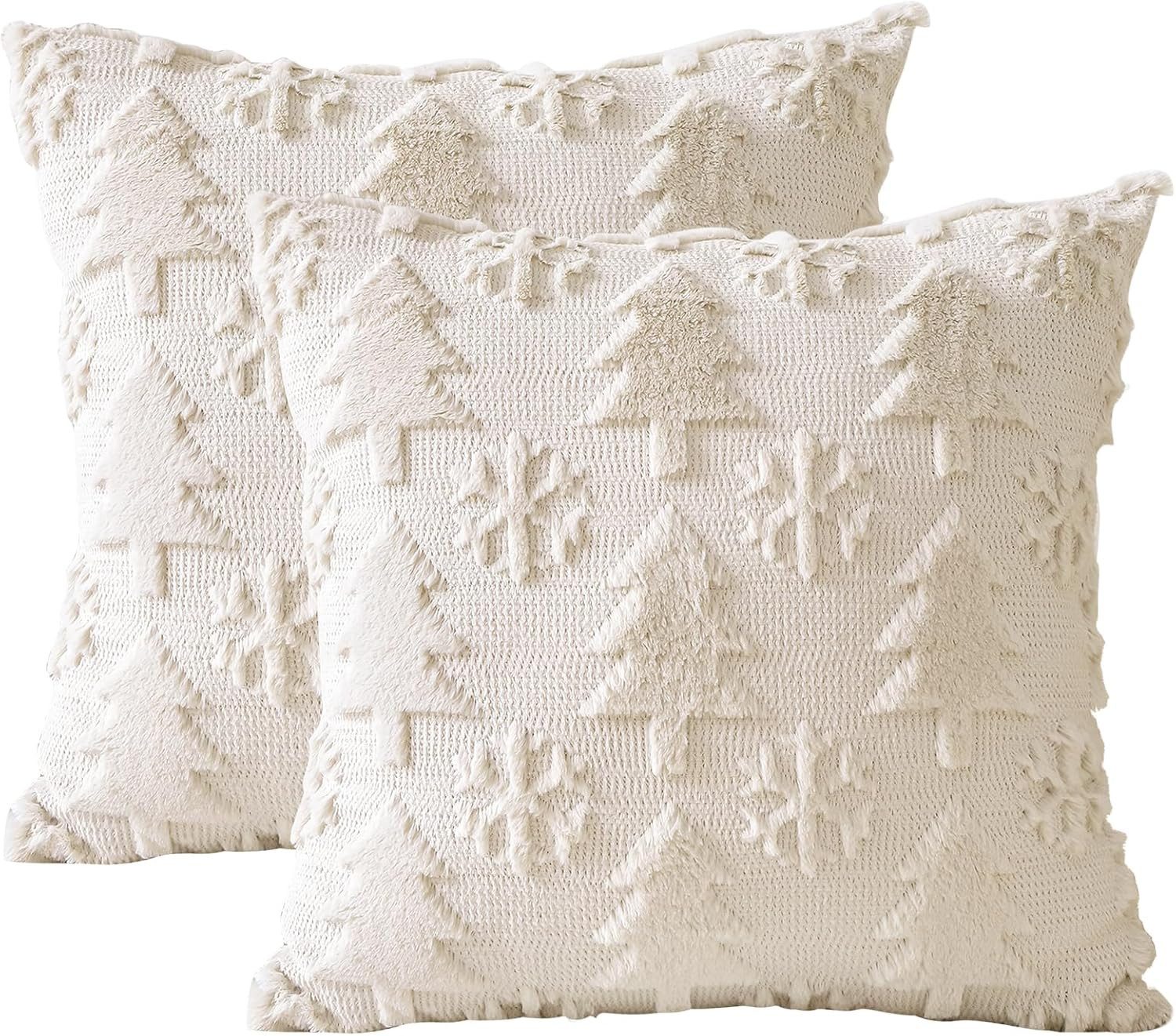 Weihnachts-Kissenbezüge Set – 4 Stück, 45,7 X 45,7 Cm, Büffelkaro-Muster, Polyester