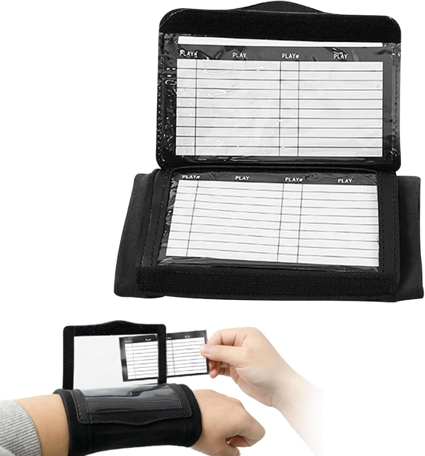 FELIXLEO Sammelkarte Football Wrist Playbook mit 2 Karten Coach Armband