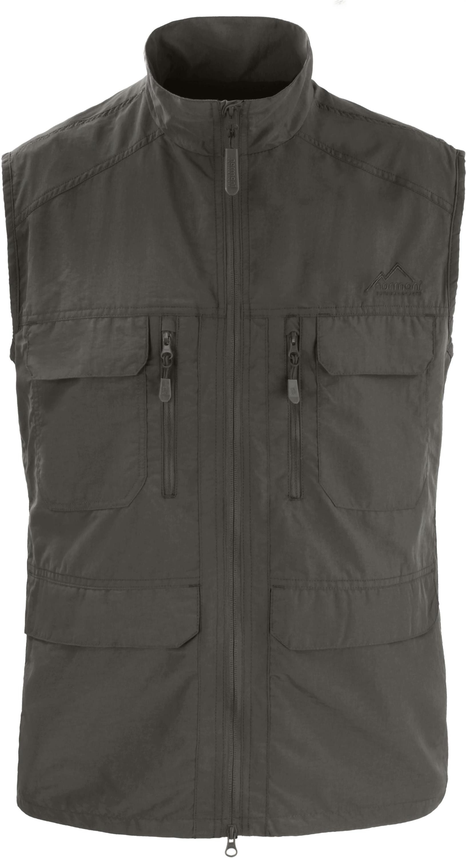 normani Funktionsweste Herren Outdoor Weste Deer leichte Sommerweste mit Sonnenschutzfaktor 50+ - Insgesamt 10 Taschen