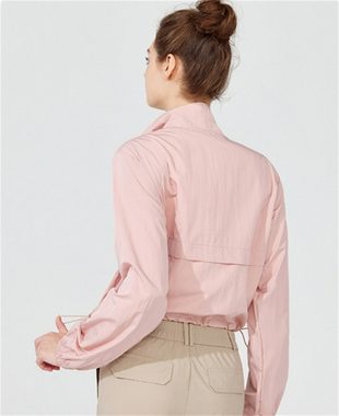 AFAZ New Trading UG Funktionsmantel Kurze Damenjacke mit Stehkragen und halbem Reißverschluss (Modische Freizeitjacke mit Reißverschluss für Damen)