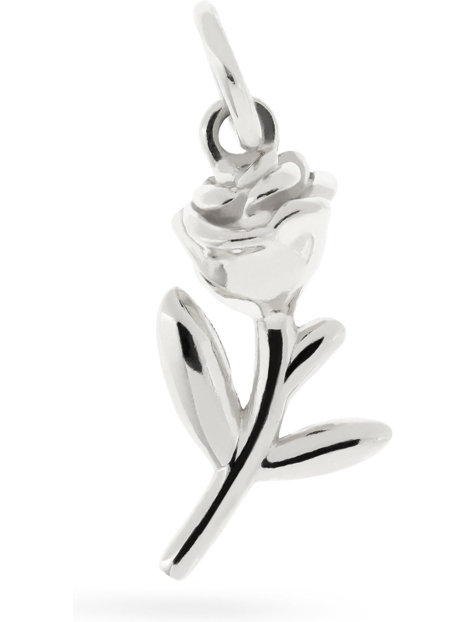 FAVS Kettenanhänger FAVS Damen-Charm 925er Silber Blume