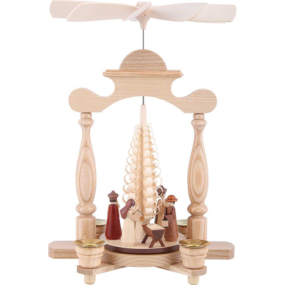 Müller Kleinkunst GmbH Seiffen Weihnachtspyramide 1-stöckige Pyramide Christi Geburt (32cm) von Müller Kleinkunst