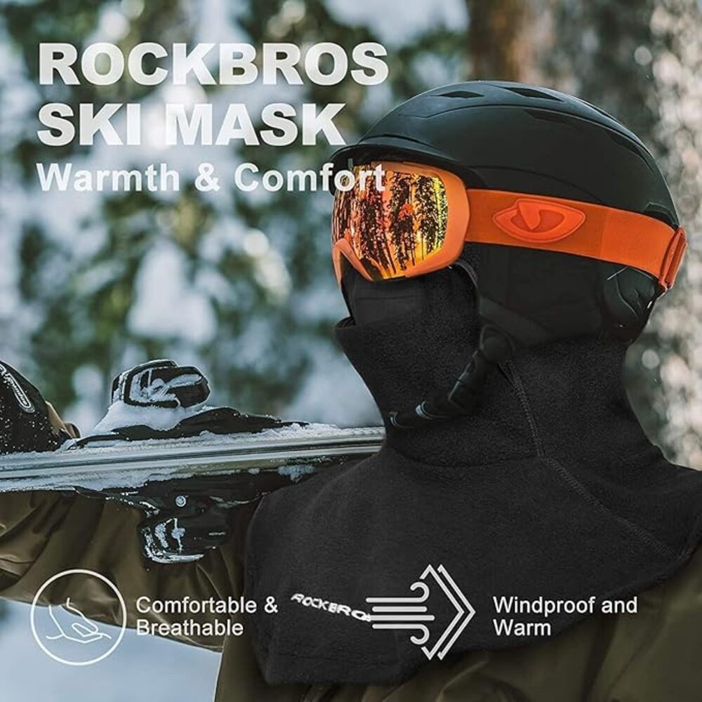 ROCKBROS Sturmhaube Winter Skimaske Warm für Snowboarden Sturmmaske Outdoorsports