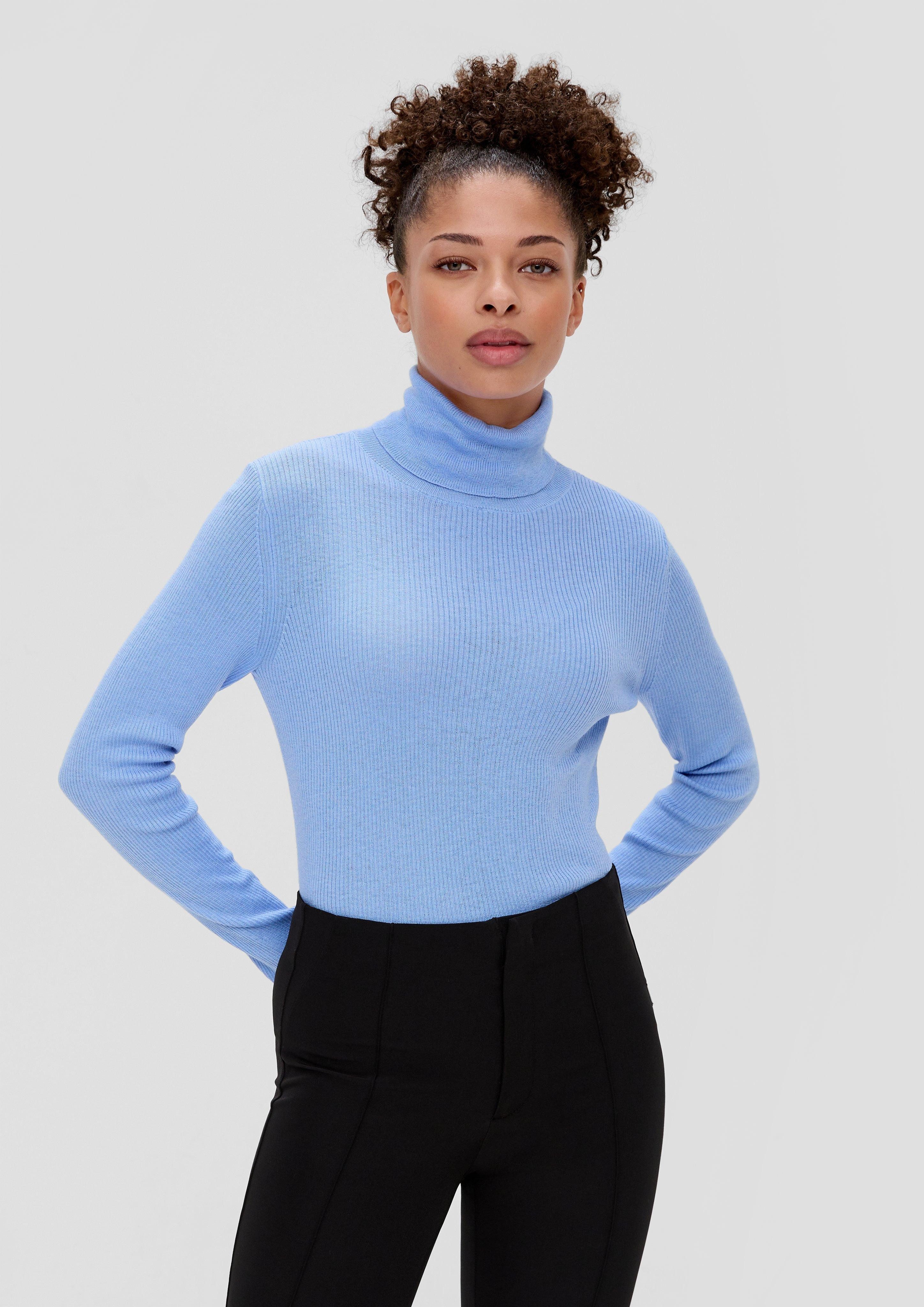 QS Strickpullover Rollkragenpullover aus Feinstrick günstig online kaufen