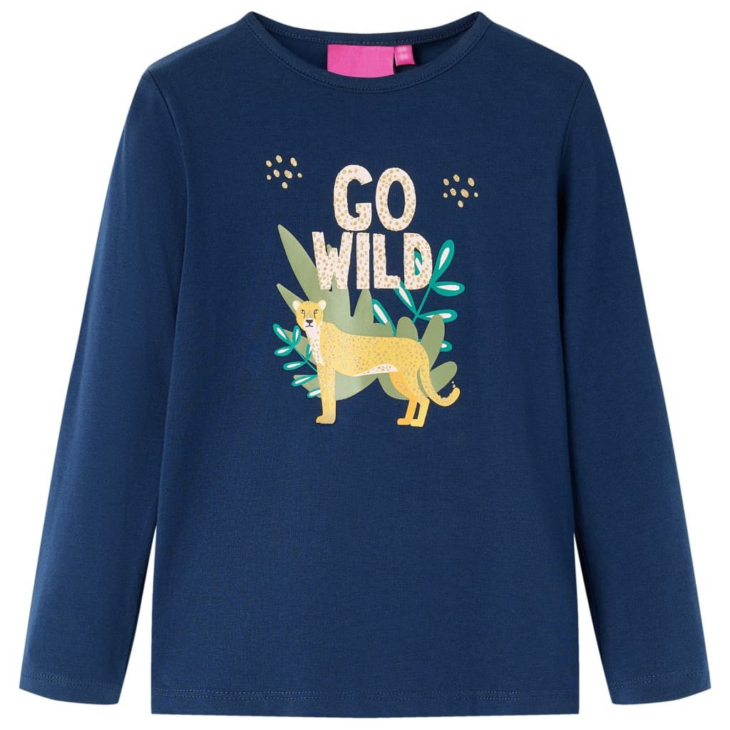 Langarmshirt Kinder-Langarmshirt Marineblau 128