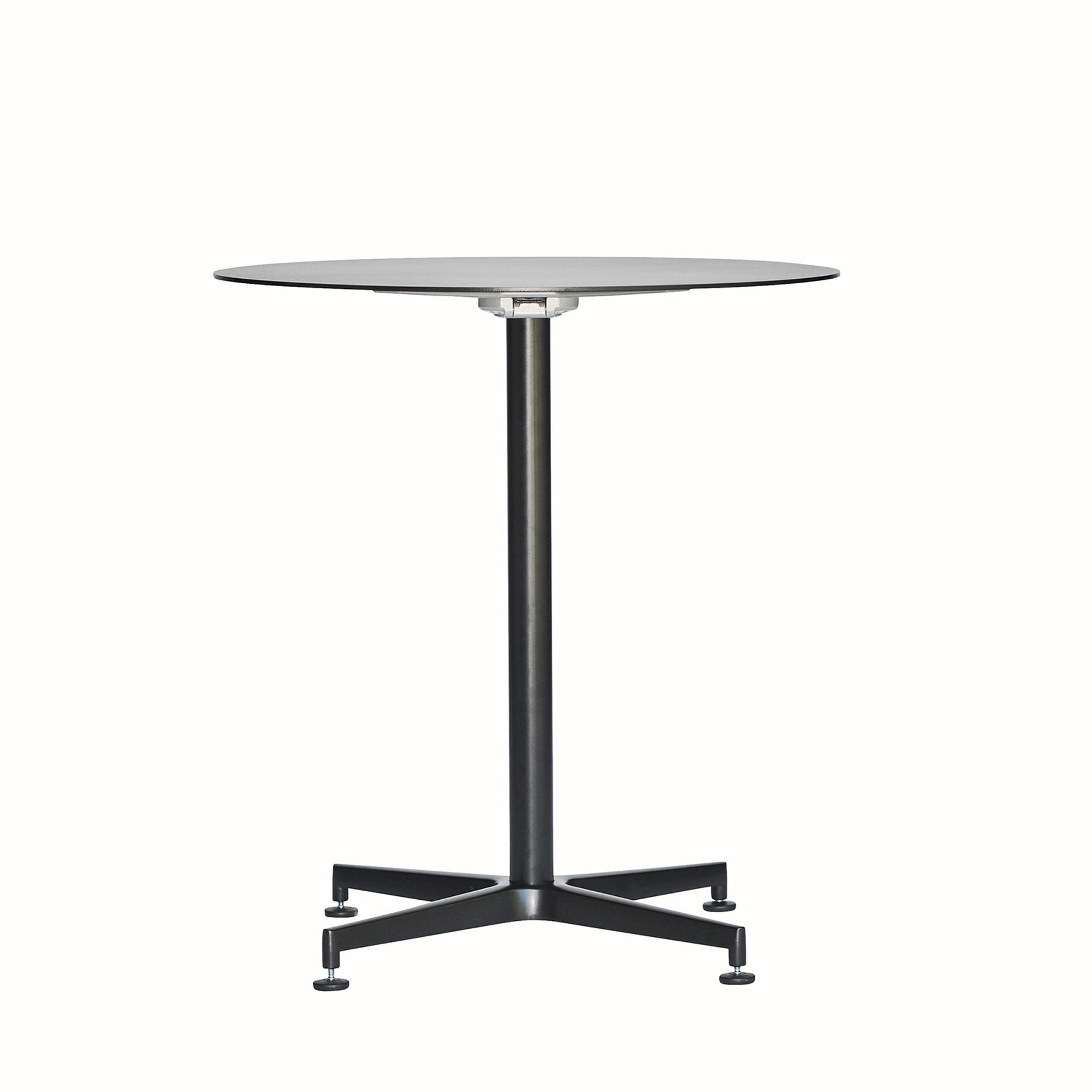 Fiam Esstisch Vega Rund aus Aluminium, Schwarz, Geeignet für 4 Personen