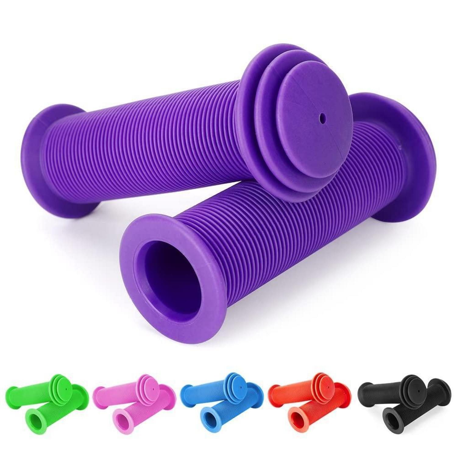 LuxusKollektion Fahrradlenker Fahrradgriffe Kinder 22mm 105mm Prallschutz Dreirad Laufrad Purple