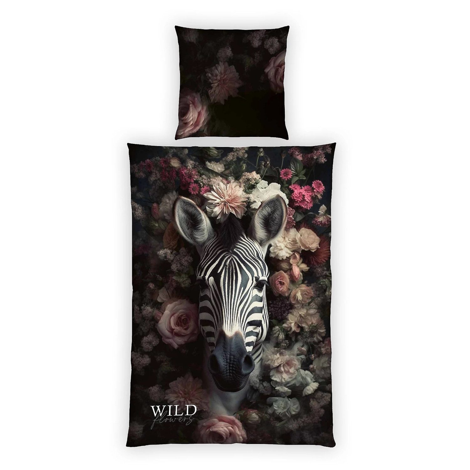 Herding Bettwäsche Bettwäsche Wild Flowers Zebra Animalprint 100% Baumwolle günstig online kaufen