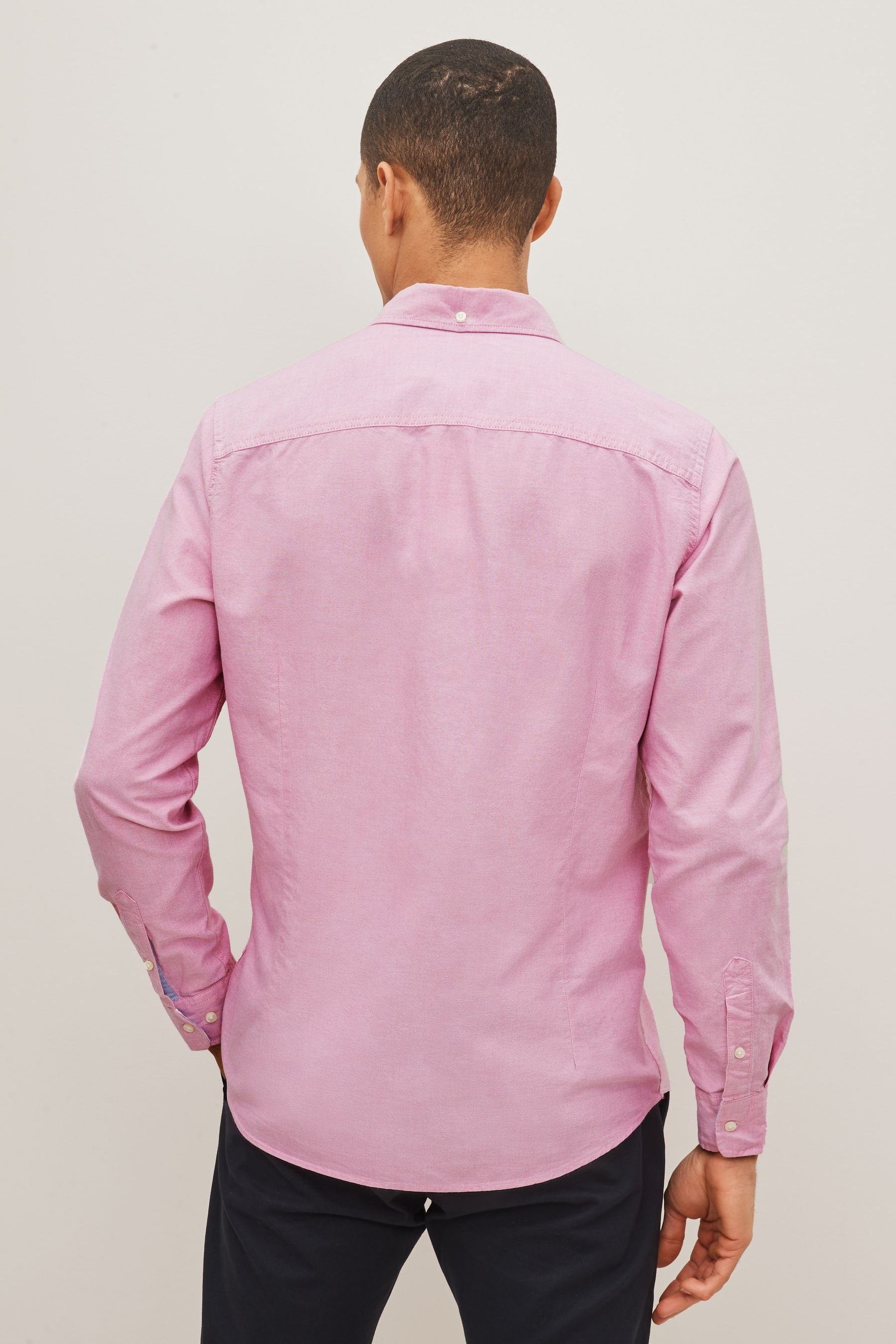 Next Langarmhemd Langärmeliges Slim Fit Oxfordhemd günstig online kaufen