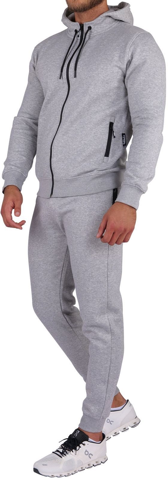 O'Poppy Jogginganzug Herren hellgrau (2-tlg), mit Kapuze und Taschen mit Re günstig online kaufen