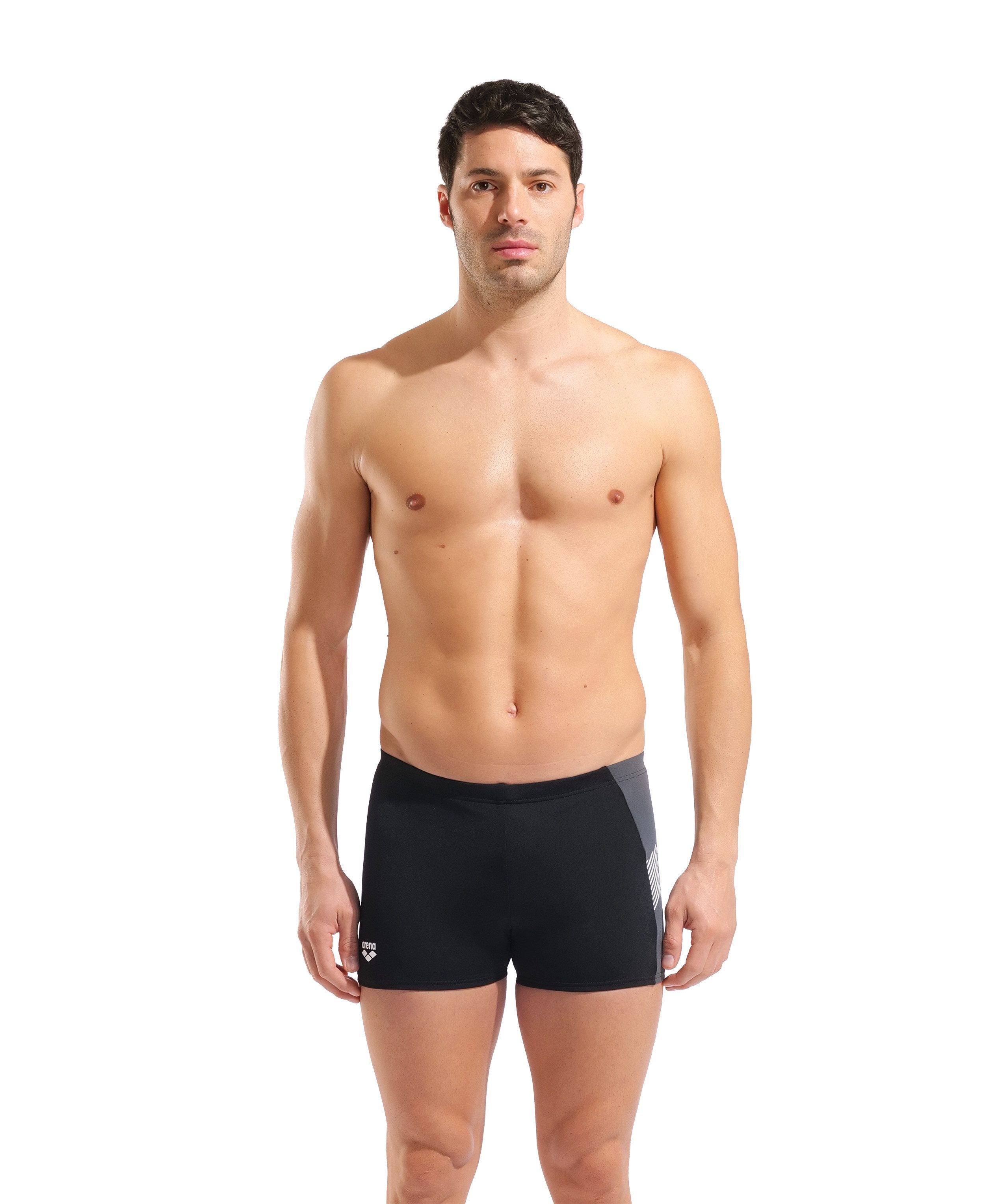 Arena Badeshorts M ARENA PRINTED SPLICE SWIM SHORT für Wettkampfschwimmer und regelmäßige Schwimmer, schnelltrocknend