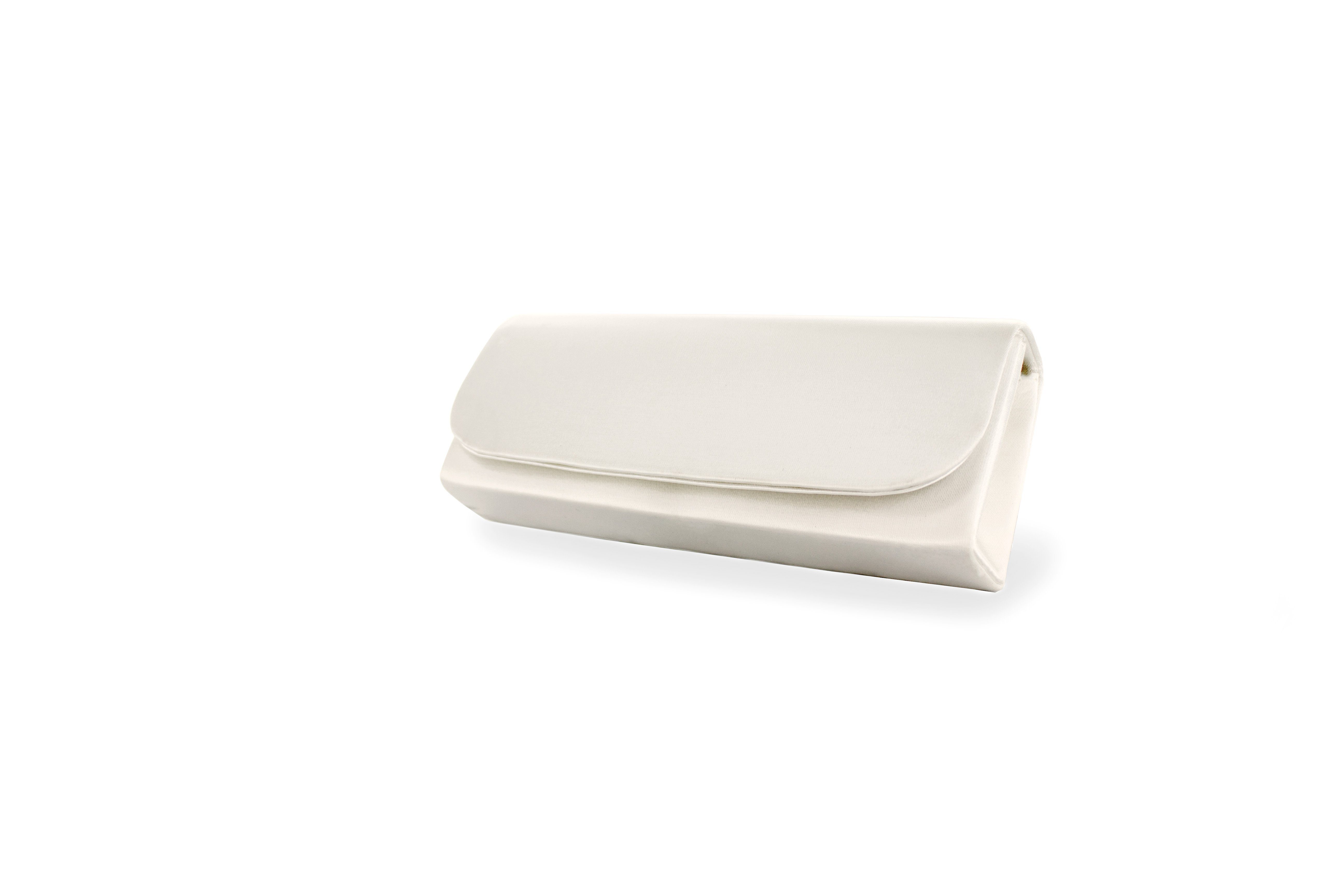 White Lady Clutch Adriana ivory Satin - einfärbbare Brauttasche