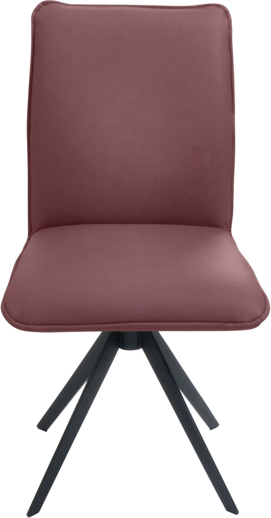 K+W Komfort & Wohnen Esszimmerstuhl Drehstuhl, Lederstuhl, Blitzdrehkreuz und Rückholfunktion, dekorativer 12mm Biese