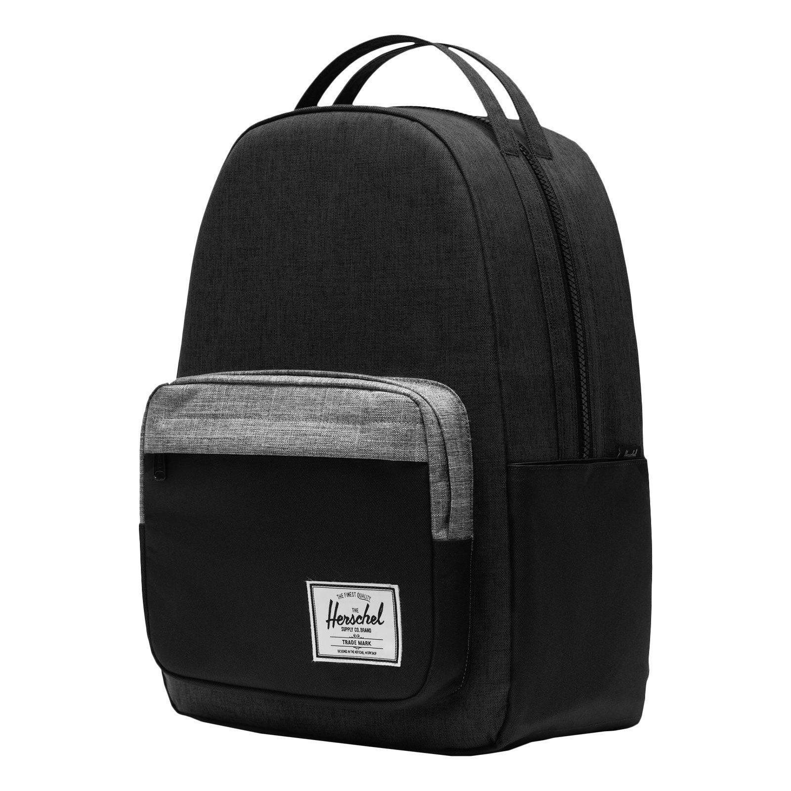 black Backpack, 04890 mit crosshatch Herschel Laptopfach Freizeitrucksack Miller