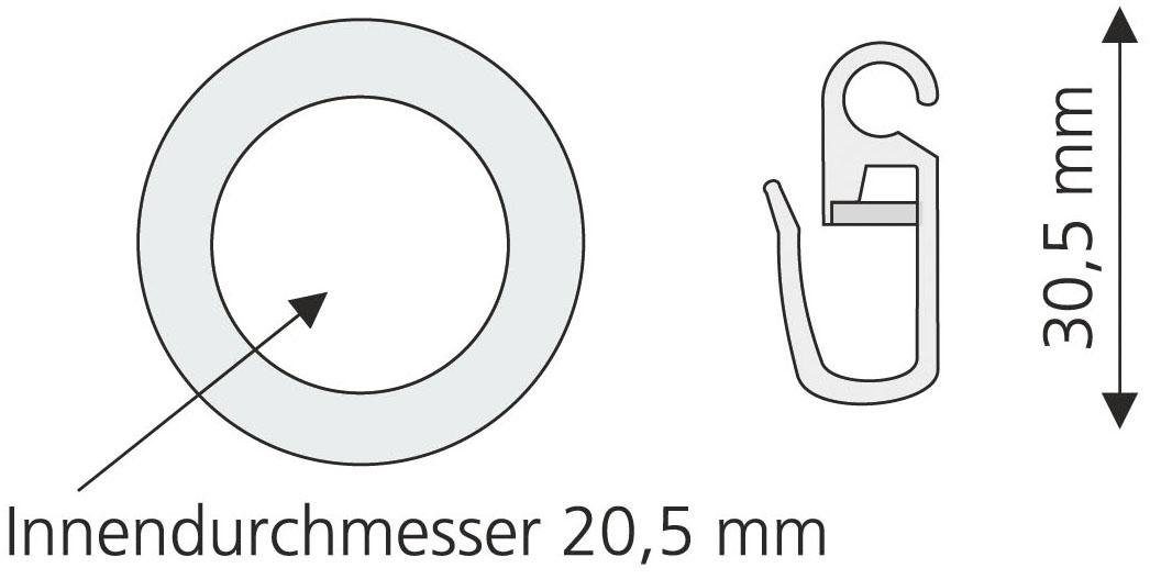 nussbaum Liedeco, (8-St) Gardinenring, Gardinen, Gardinenstangen,