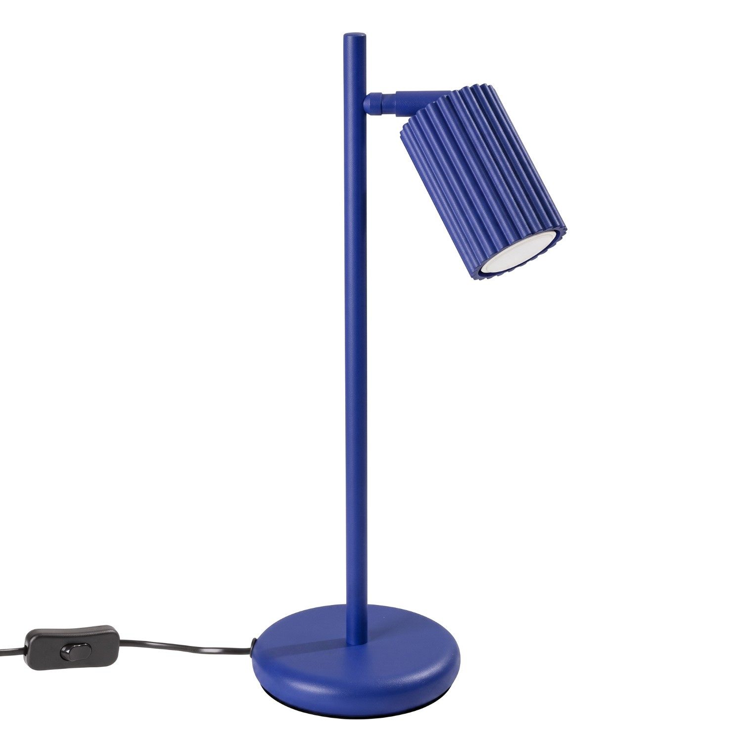 SOLLUX lighting Schreibtischlampe Schreibtischleuchte KARBON ultramarin, Nicht enthalten