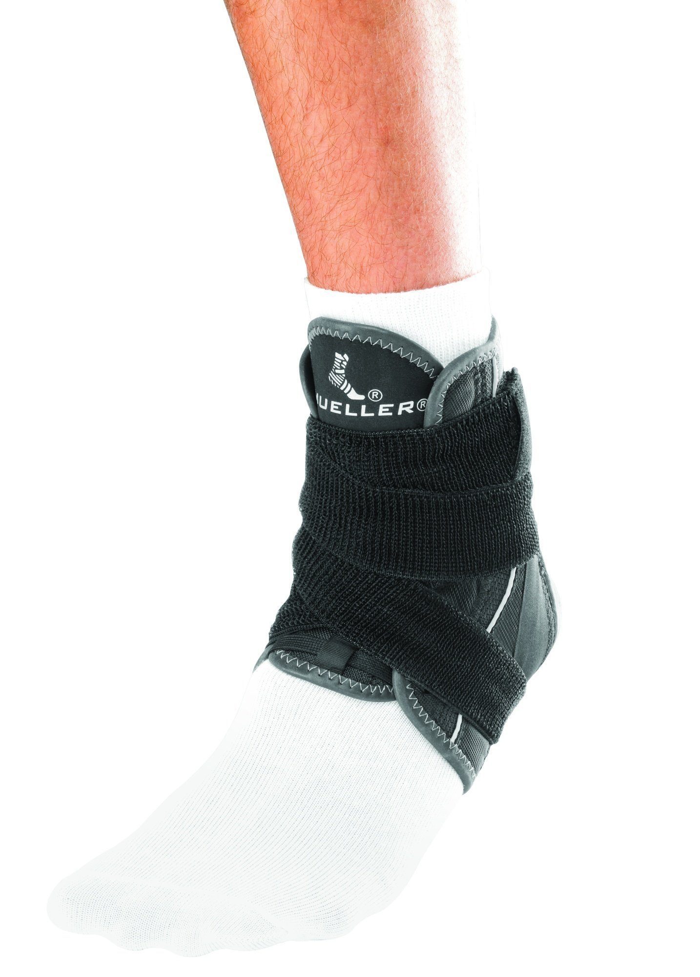 Mueller Sports Medicine Sprunggelenkbandage Hg80 Premium Soft Ankle Brace, mit Zügeln