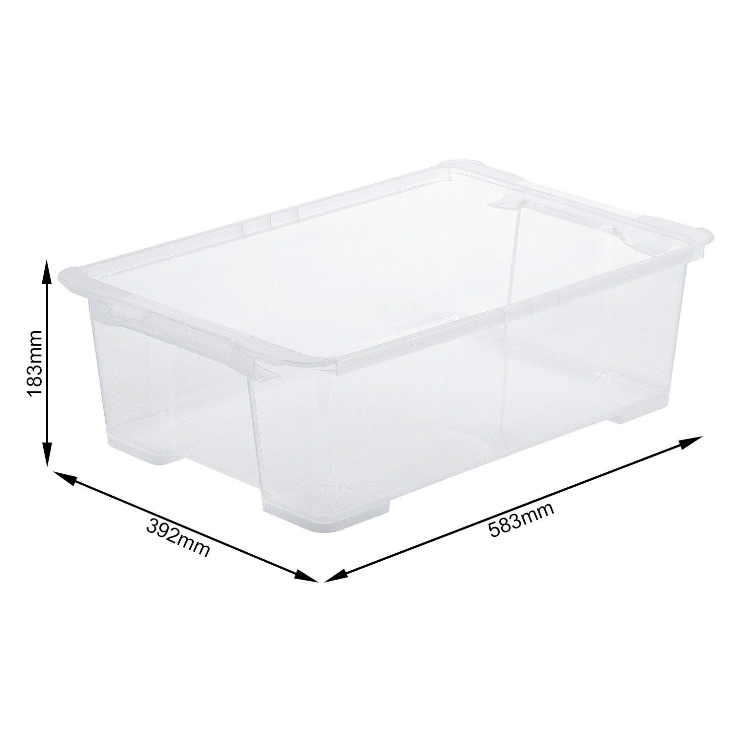 ROTHO Aufbewahrungsbox EVO EASY, Box, Transparent, 58,3 x 39,2 cm (1 St)
