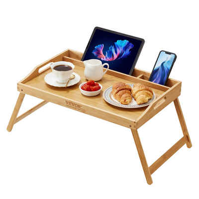 VEVOR Frühstücksteller Betttablett Tisch mit Faltbaren Beinen & Medienschlitz, (1 St)