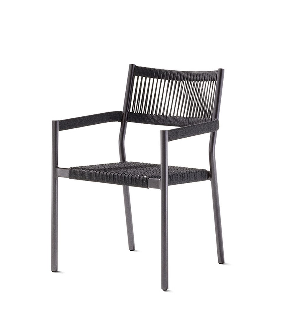 sieger Stapelstuhl Rimini, in Grau, Rope - 64x84x56cm (BxHxT)