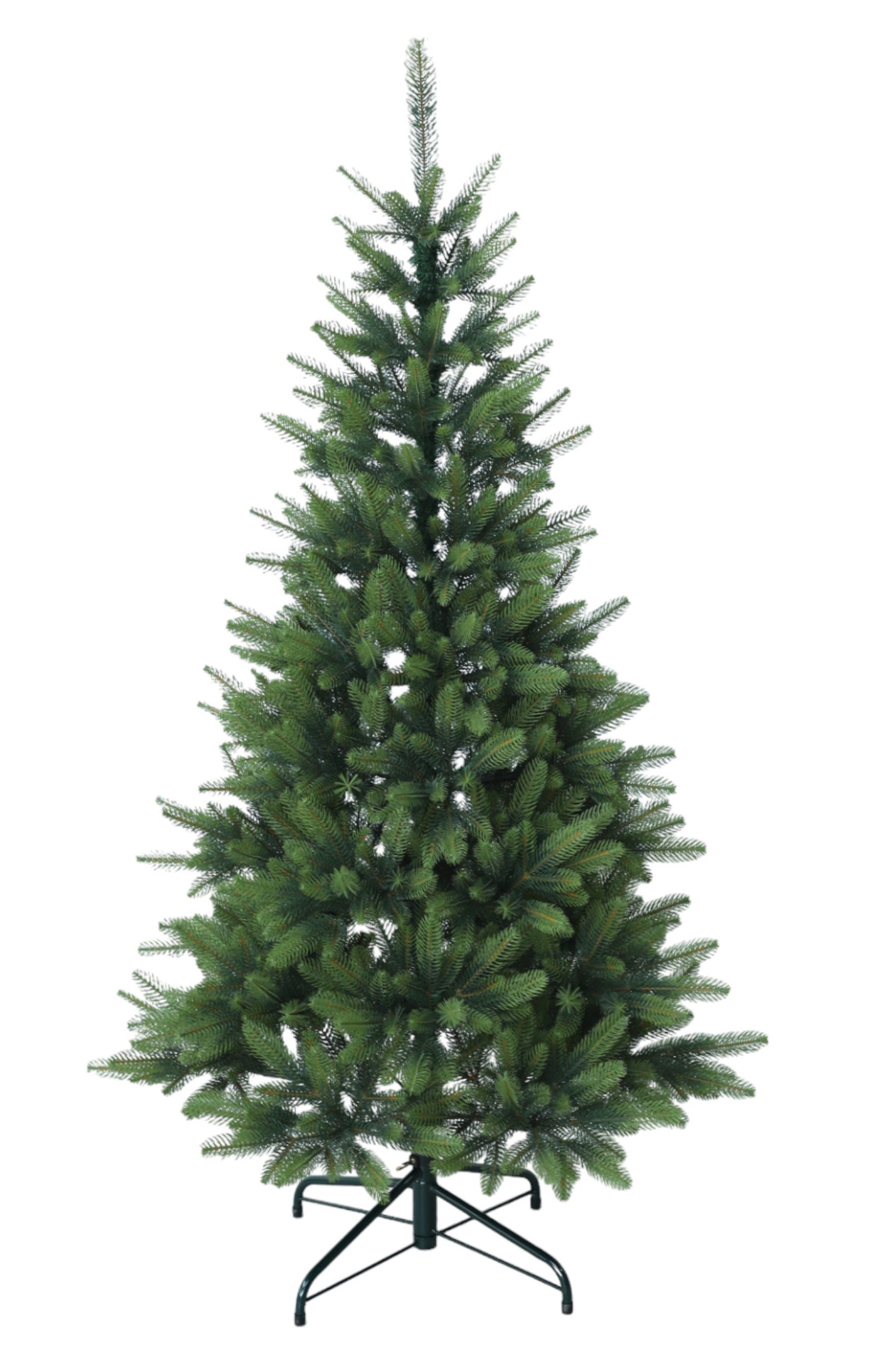 Arnusa Künstlicher Weihnachtsbaum Spritzguss Premium wie echt mit Klappsystem und Tasche Naturgetreu, Edeltanne, tolle Qualität 150 cm Höhe und 1093 Spitzen – Bild 5 von 5