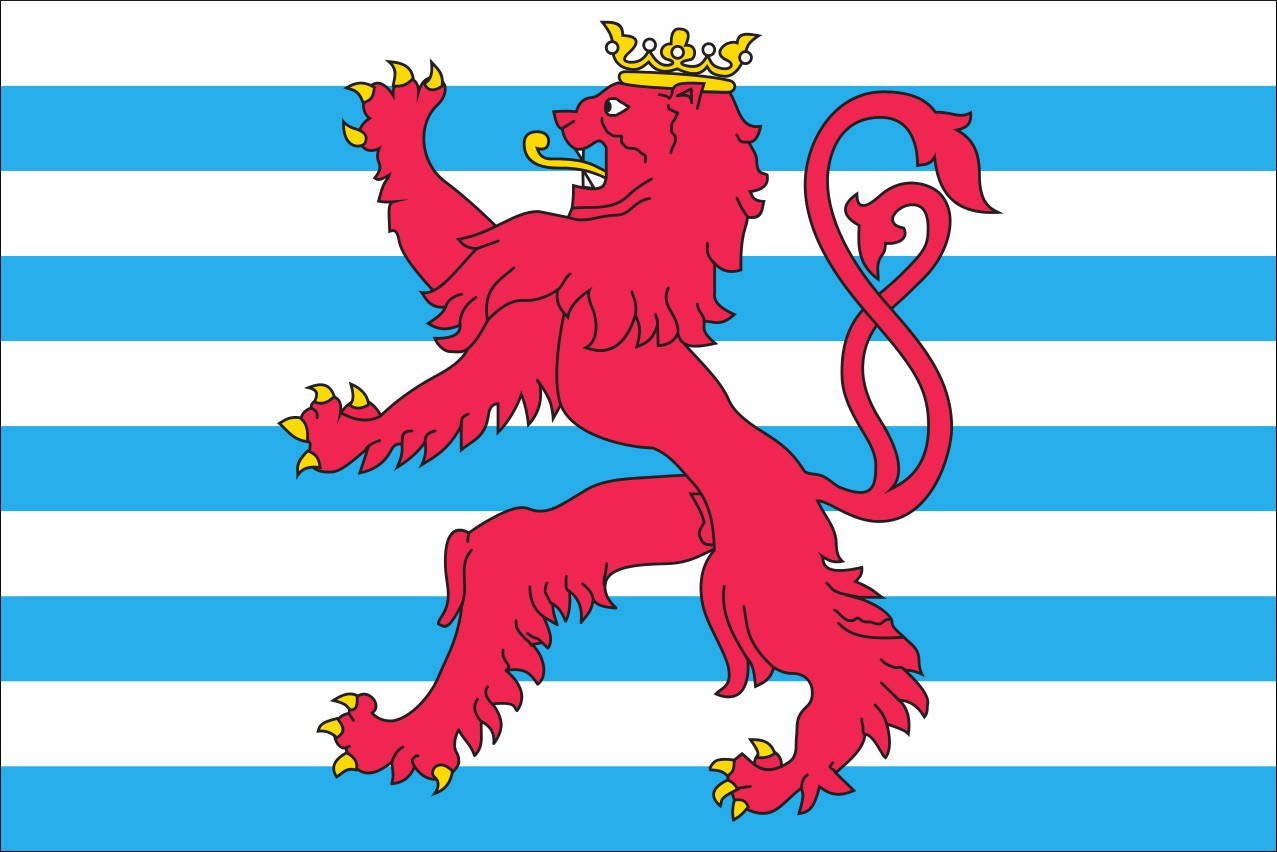 Luxemburg 120 mit Querformat flaggenmeer Flagge g/m² Löwen rotem