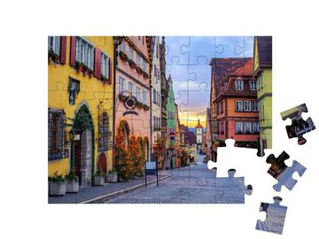 puzzleYOU Puzzle Altstadt von Rotenburg ob der Tauber, Bayern, 48 Puzzleteile, puzzleYOU-Kollektionen Rothenburg