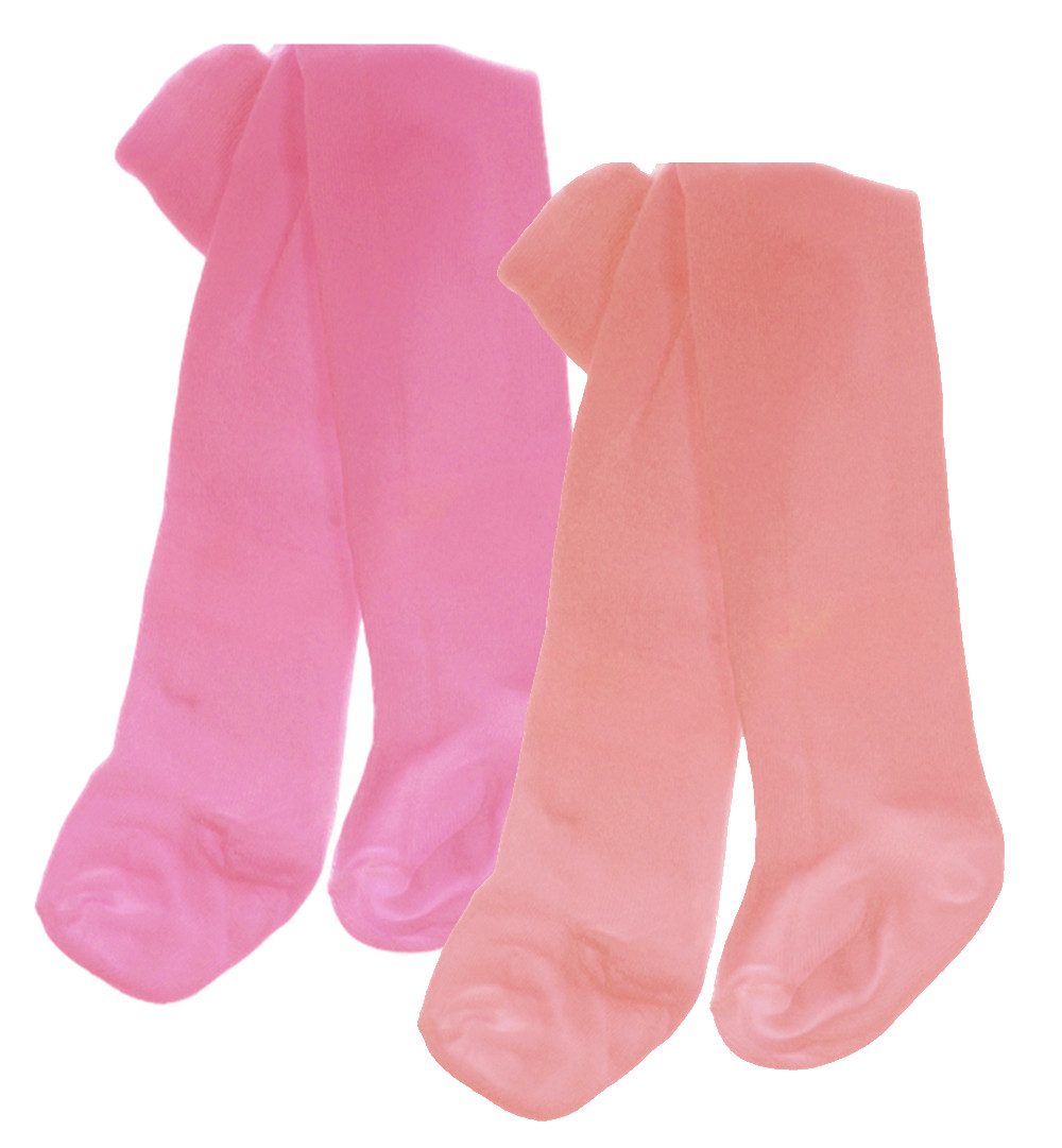 Strumpfhose Baby Strumpfhosen in Rosa pink 2er Pack